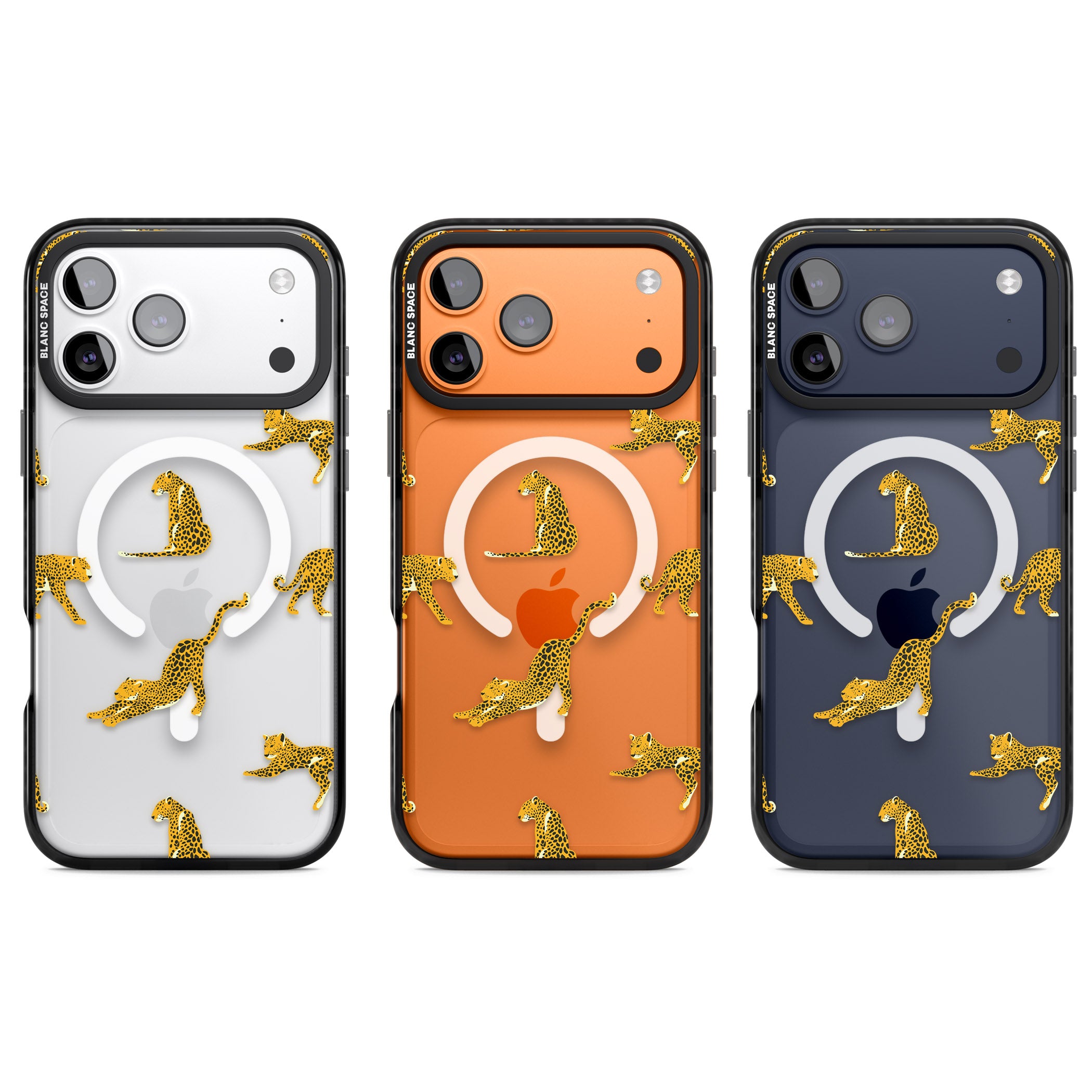 Leopard Spots iPhone 17 Pro Impact Pro Black Phone Case APT Impact Protection