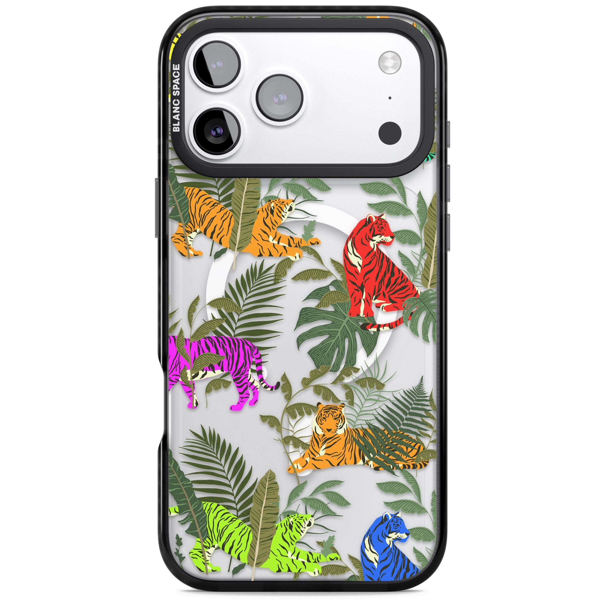Colorful Jungle Tiger iPhone 17 Pro Impact Pro Black Phone Case