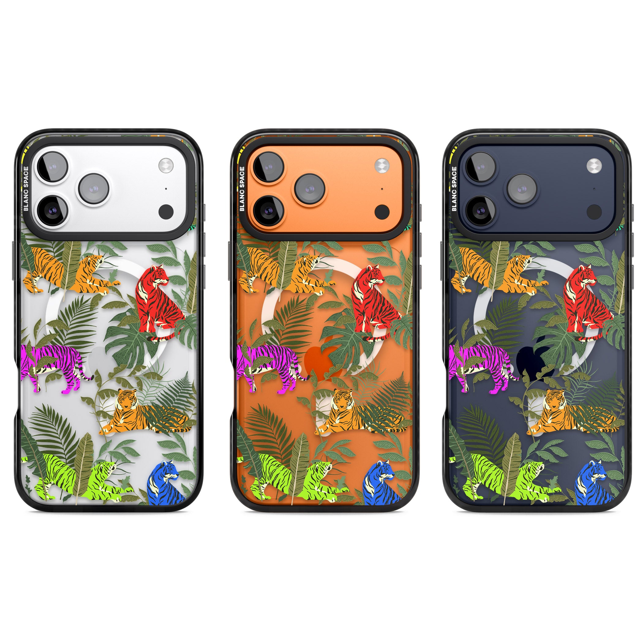 Colorful Jungle Tiger iPhone 17 Pro Impact Pro Black Phone Case APT Impact Protection