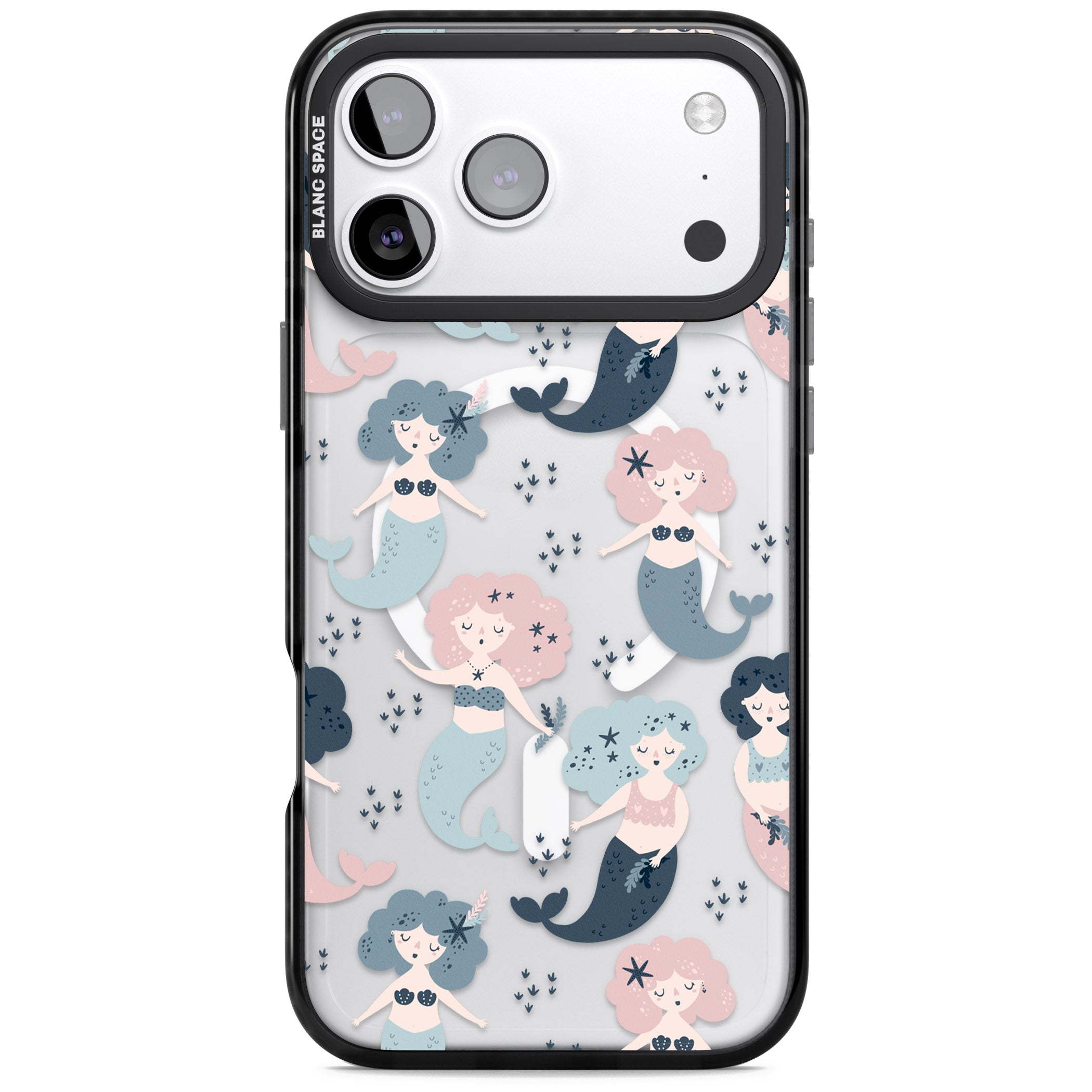 Pastel Mermaids iPhone 17 Pro Impact Pro Black Phone Case