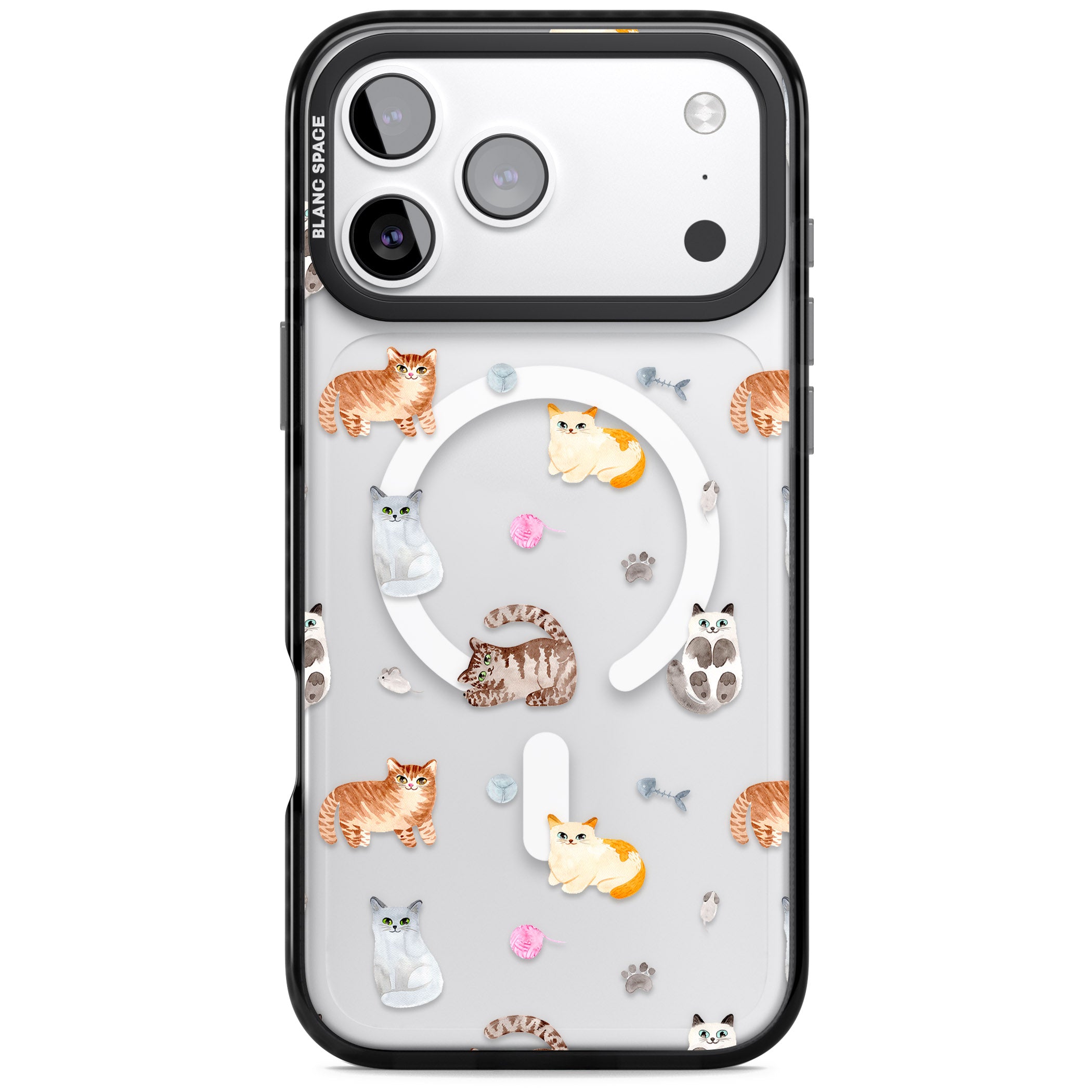 Playful Cats iPhone 17 Pro Impact Pro Black Phone Case