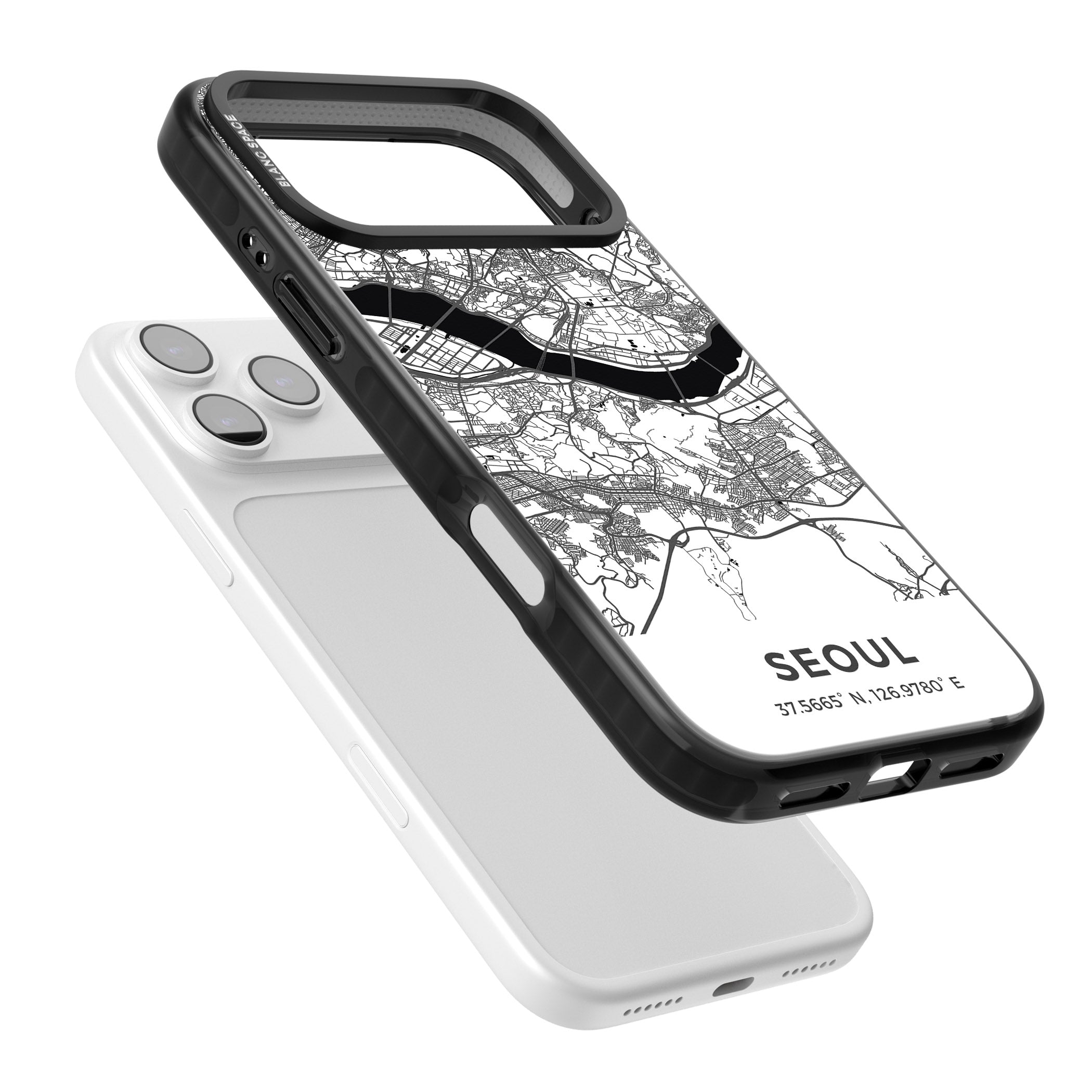 Seoul City Map iPhone 17 Pro Impact Pro Black Phone Case Colours