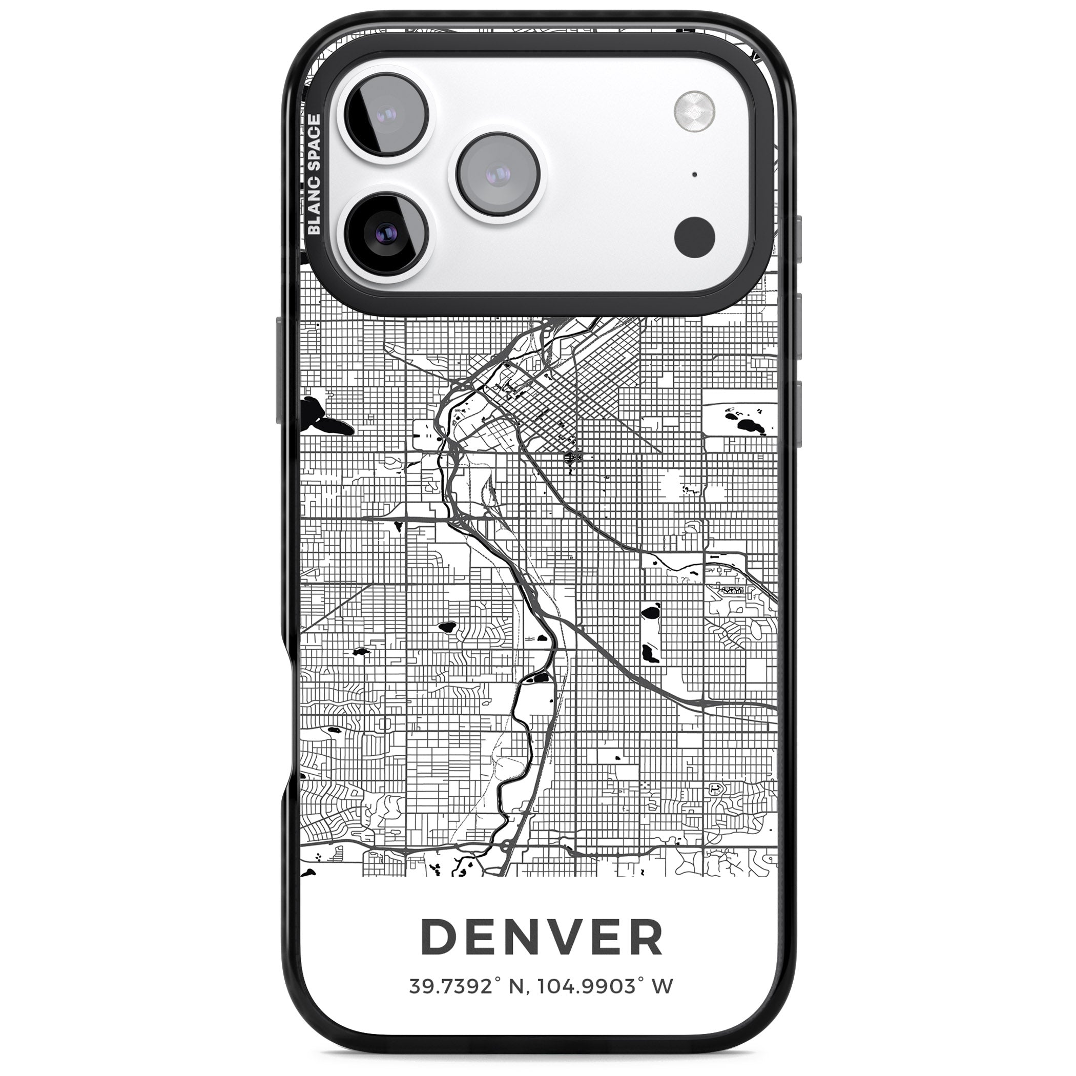 Denver Map iPhone 17 Pro Impact Pro Black Phone Case