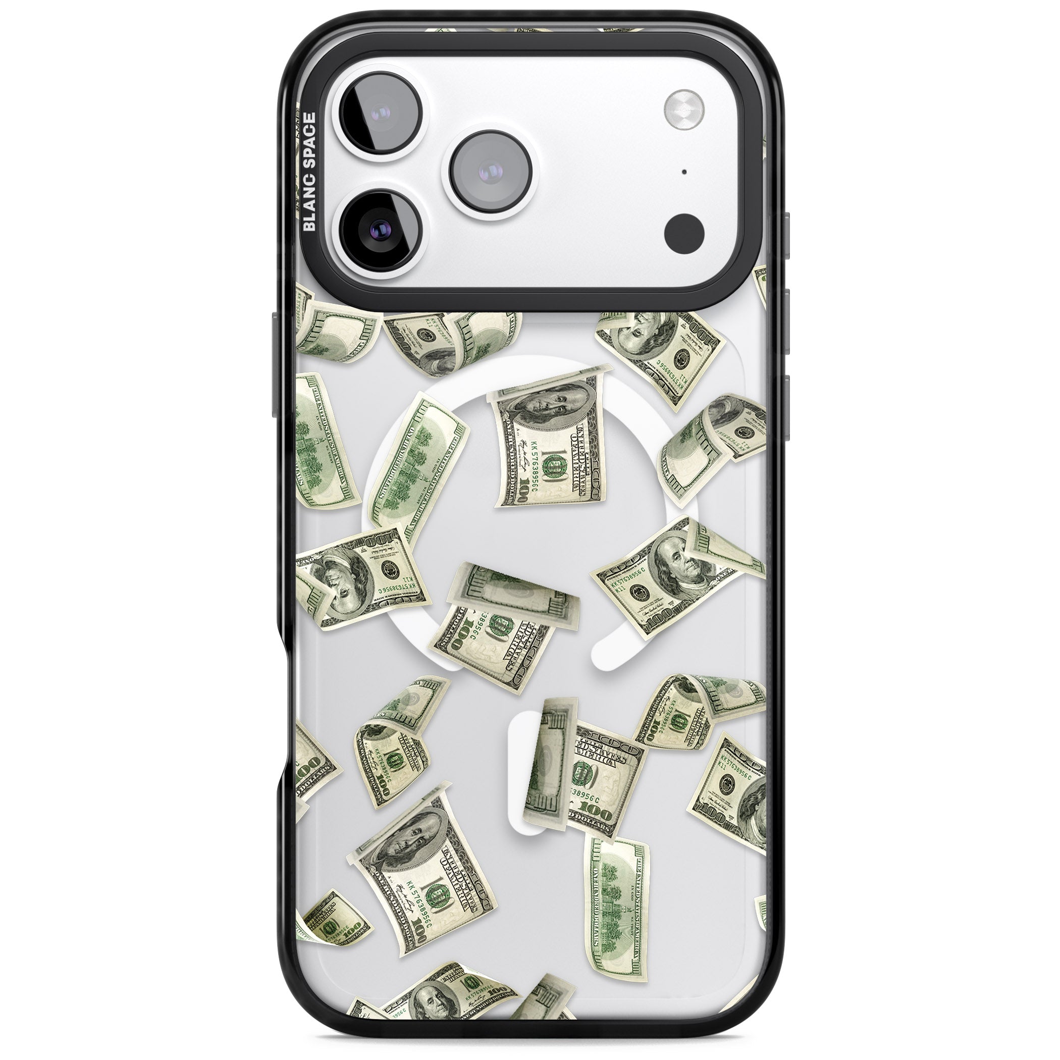 Falling Cash iPhone 17 Pro Impact Pro Black Phone Case