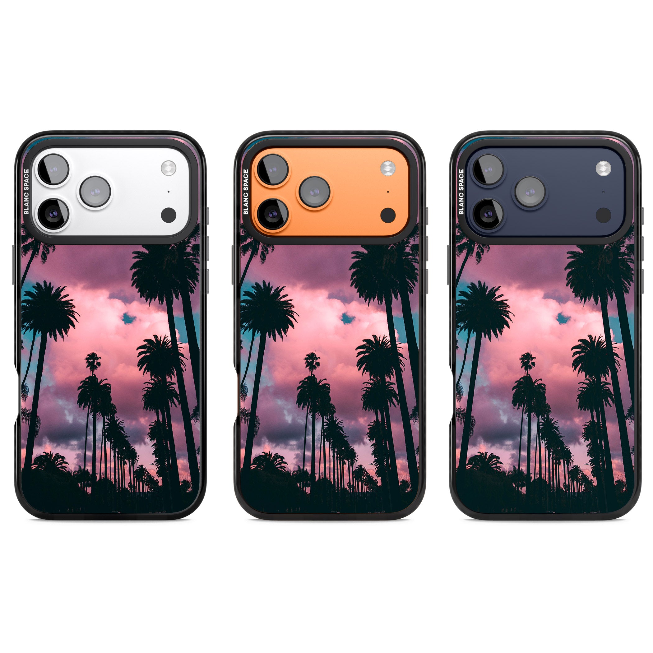 Sunset Palms iPhone 17 Pro Impact Pro Black Phone Case APT Impact Protection