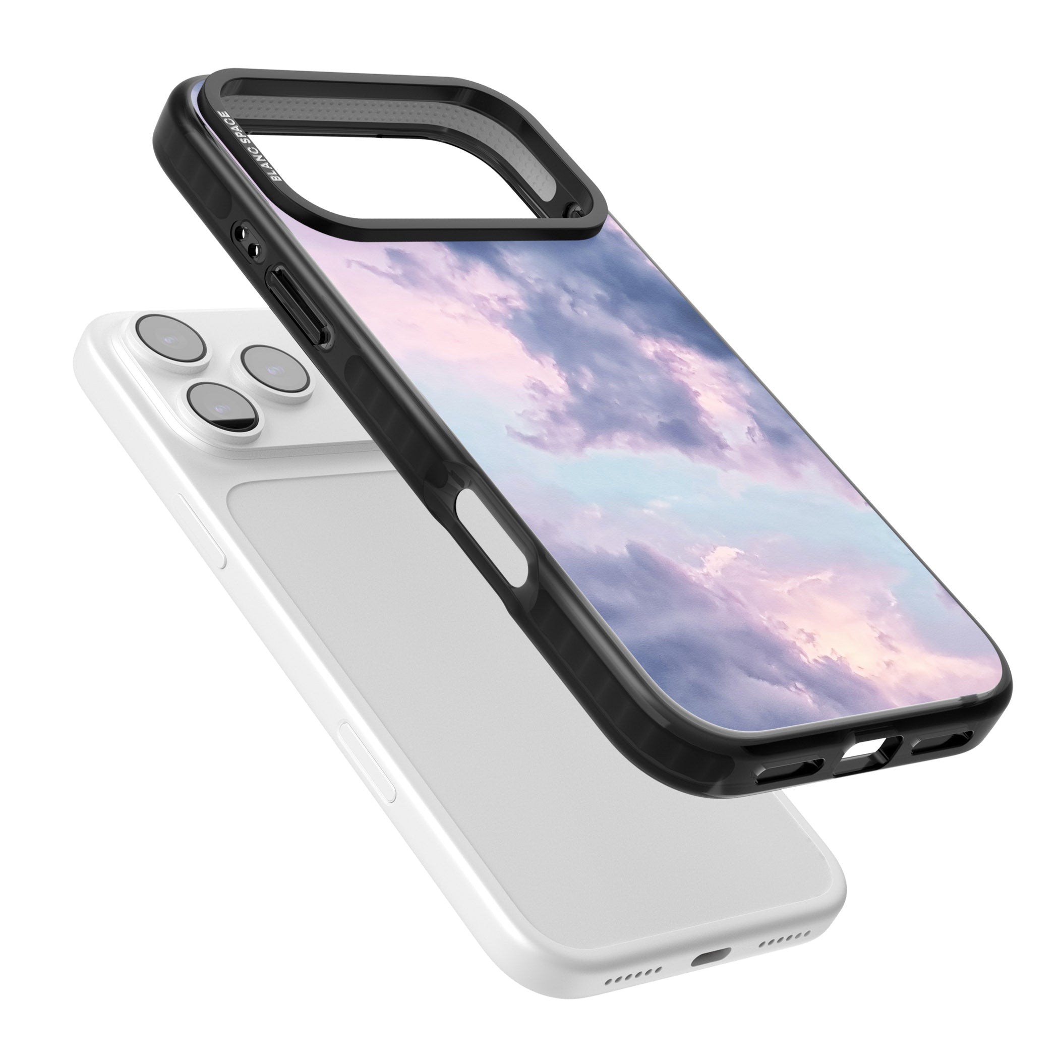 Pastel Sky Clouds iPhone 17 Pro Impact Pro Black Phone Case Colours