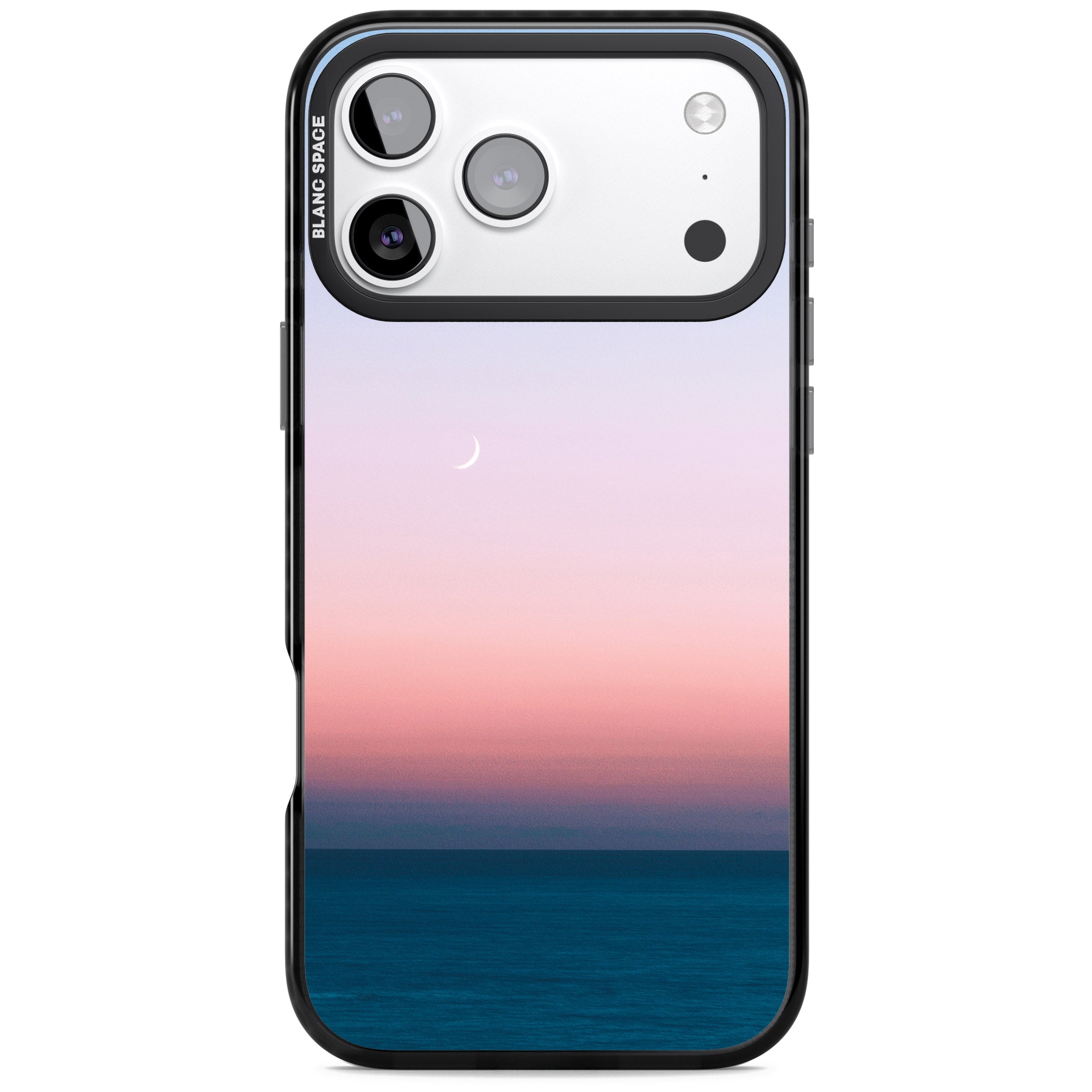 Pastel Ocean Sunset iPhone 17 Pro Impact Pro Black Phone Case