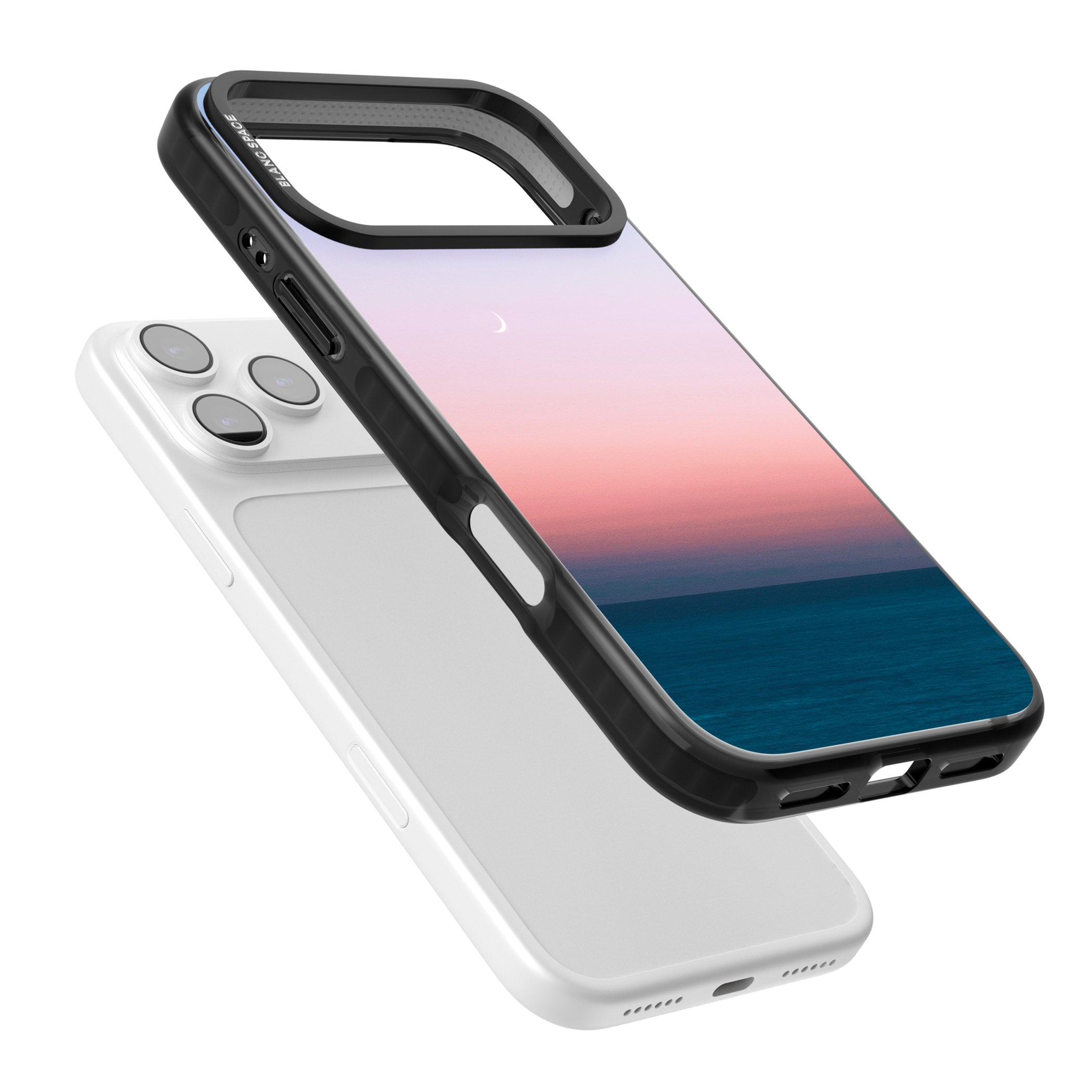 Pastel Ocean Sunset iPhone 17 Pro Impact Pro Black Phone Case Colours