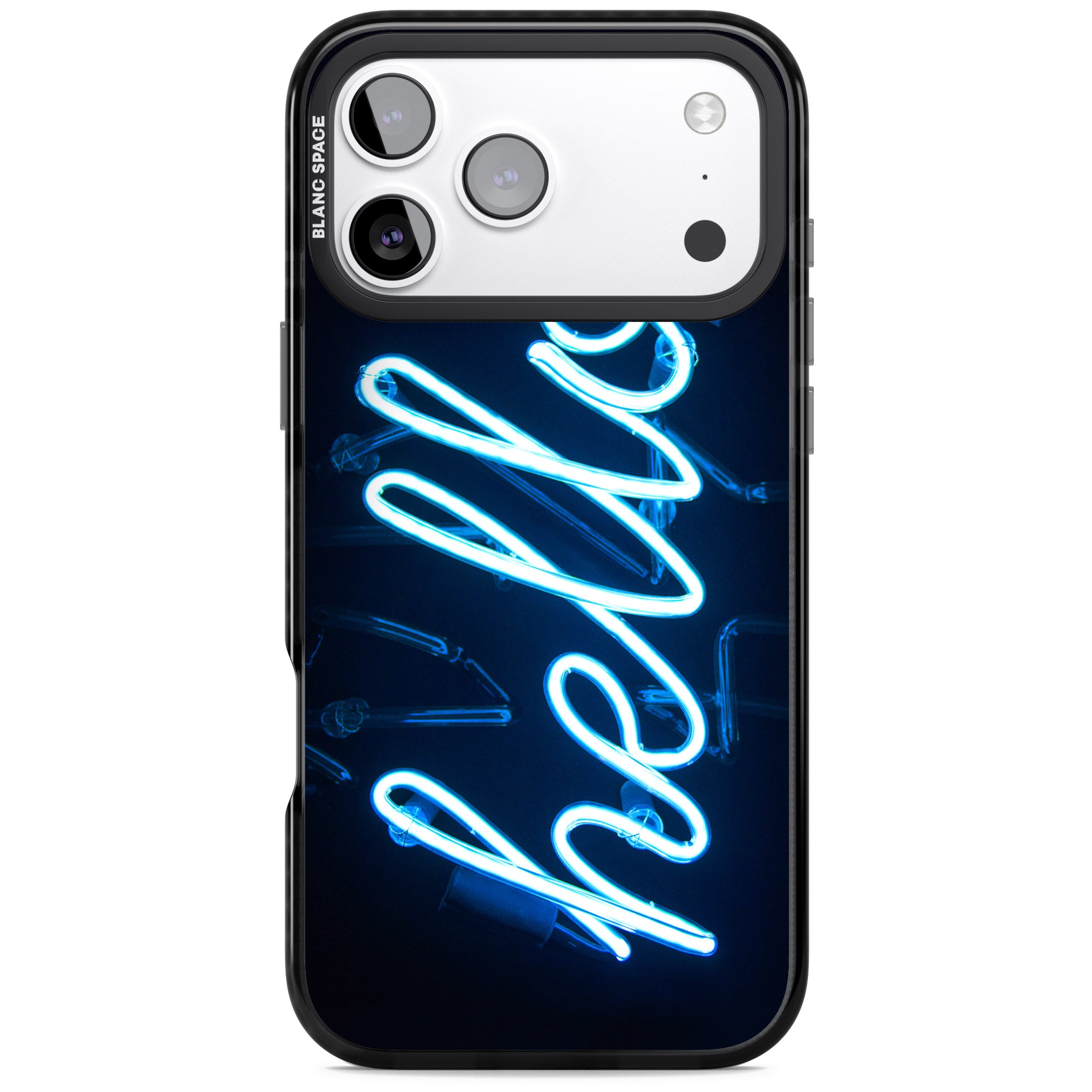 Hello Neon Sign iPhone 17 Pro Impact Pro Black Phone Case