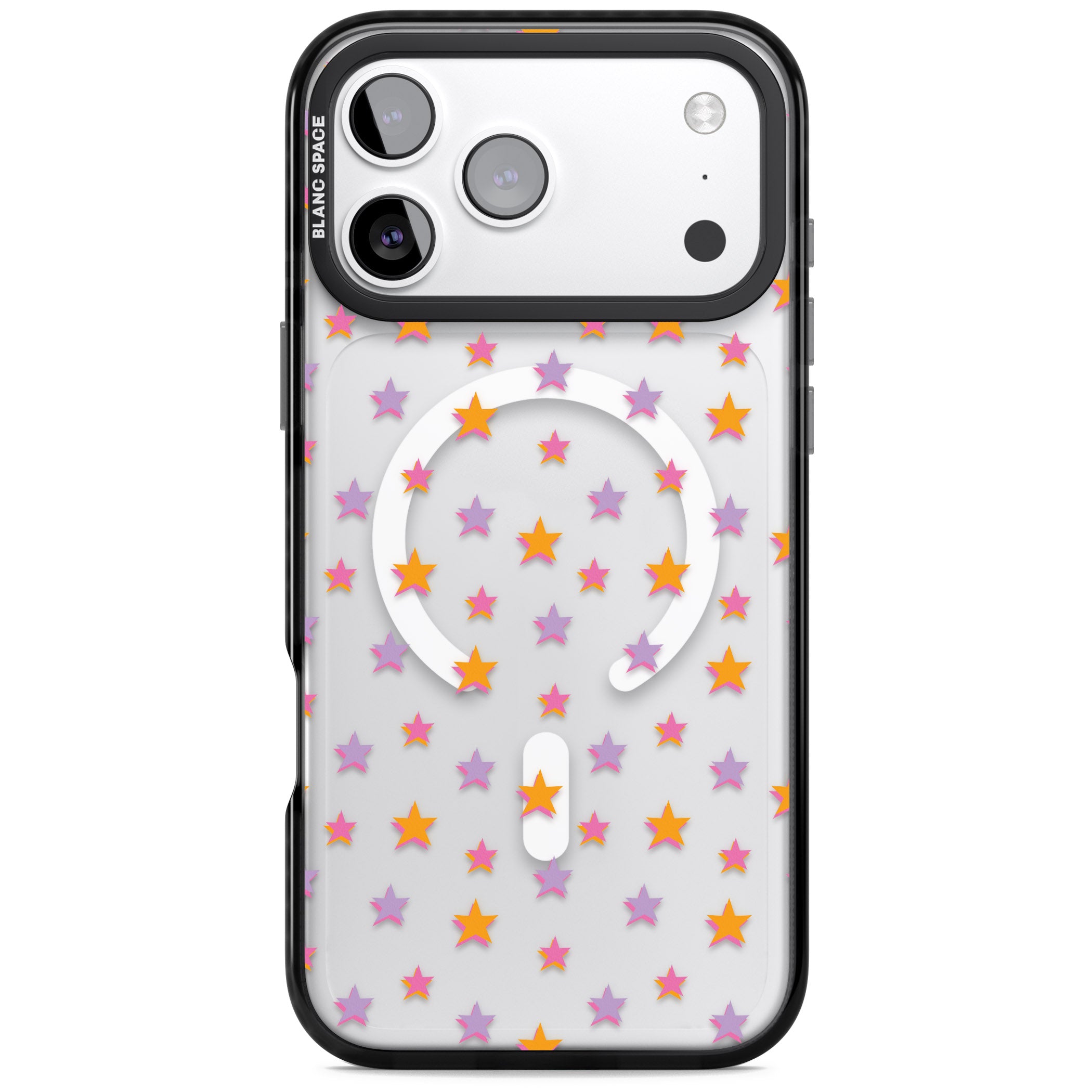 Spangling Stars Pattern iPhone 17 Pro Impact Pro Black Phone Case