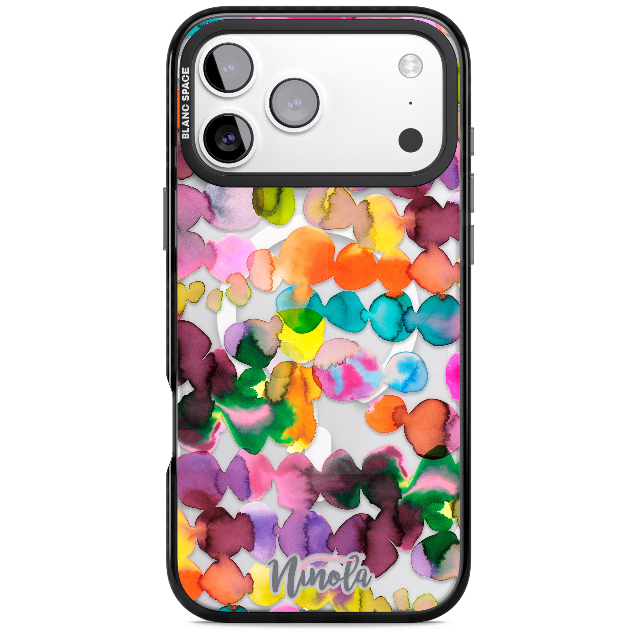 Ink Splash Hues iPhone 17 Pro Impact Pro Black Phone Case