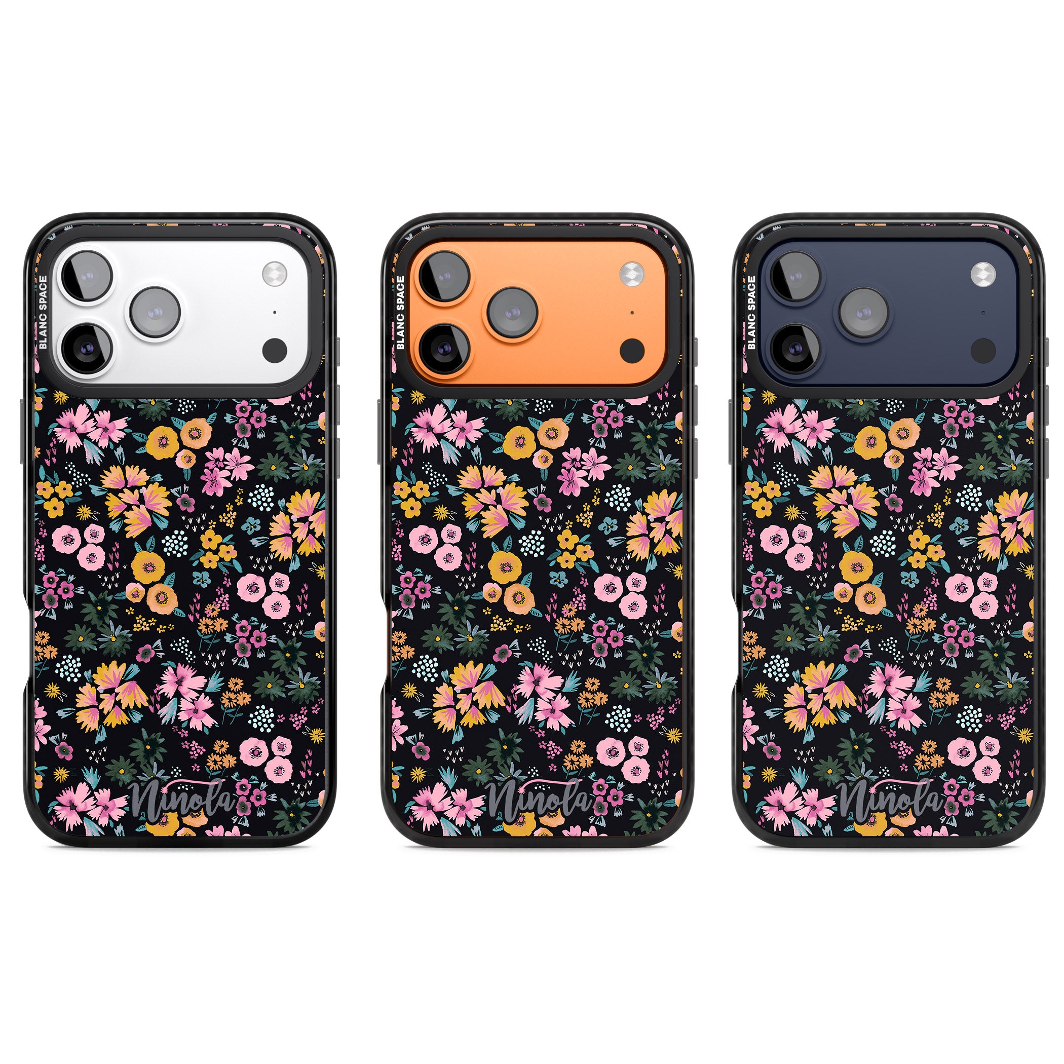 Blossom Field iPhone 17 Pro Impact Pro Black Phone Case APT Impact Protection