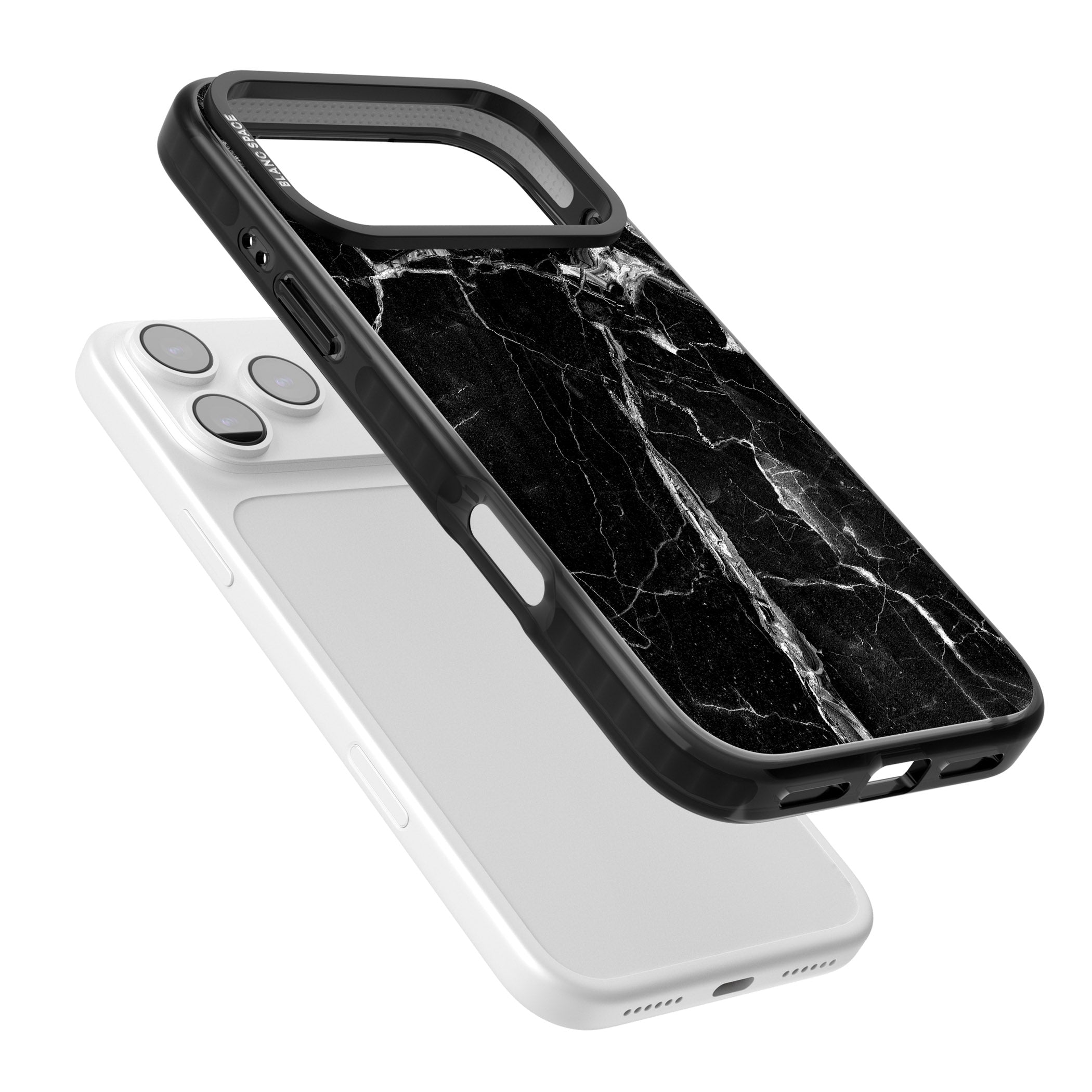 Black Onyx Marble iPhone 17 Pro Impact Pro Black Phone Case Colours