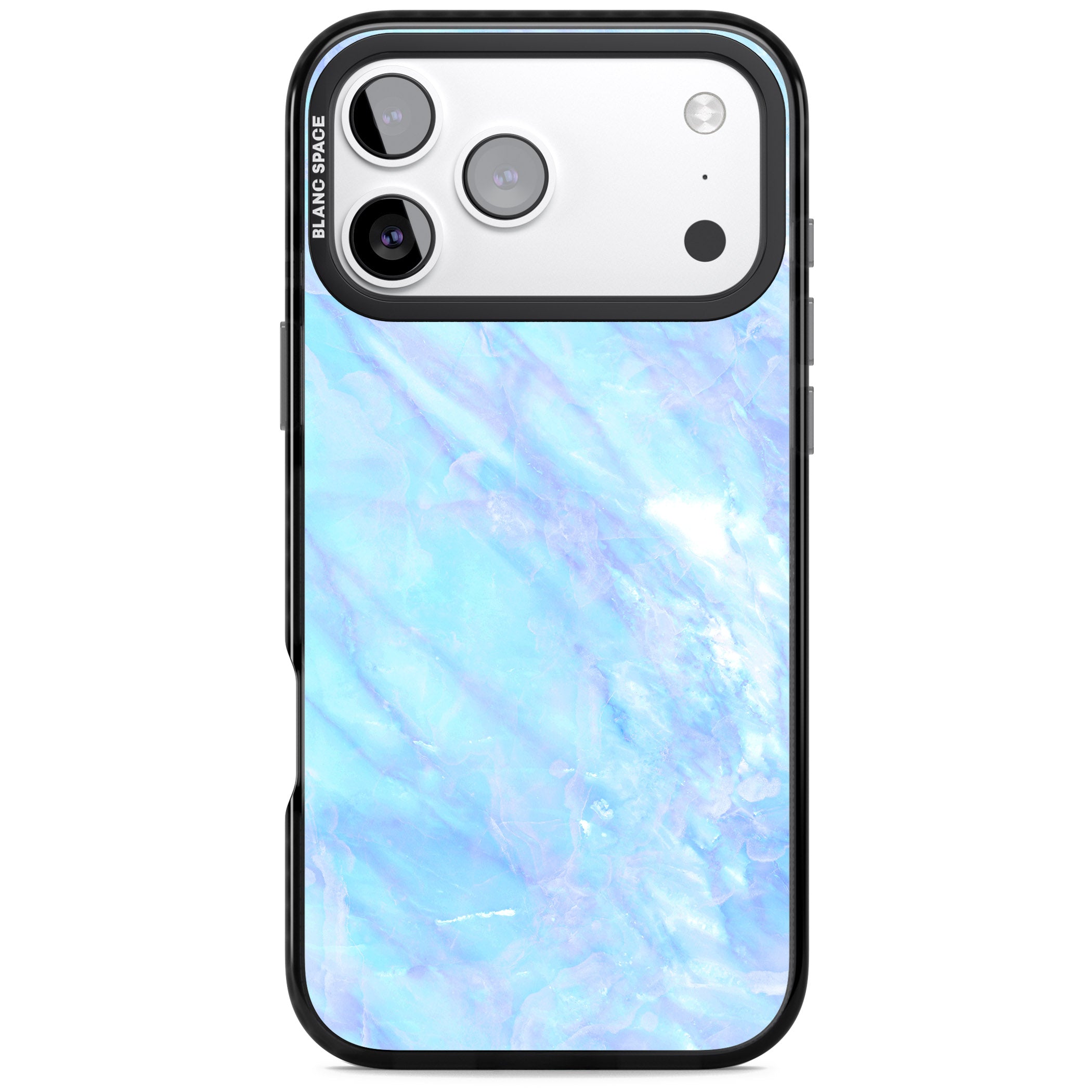 Iridescent Crystal Marble iPhone 17 Pro Impact Pro Black Phone Case