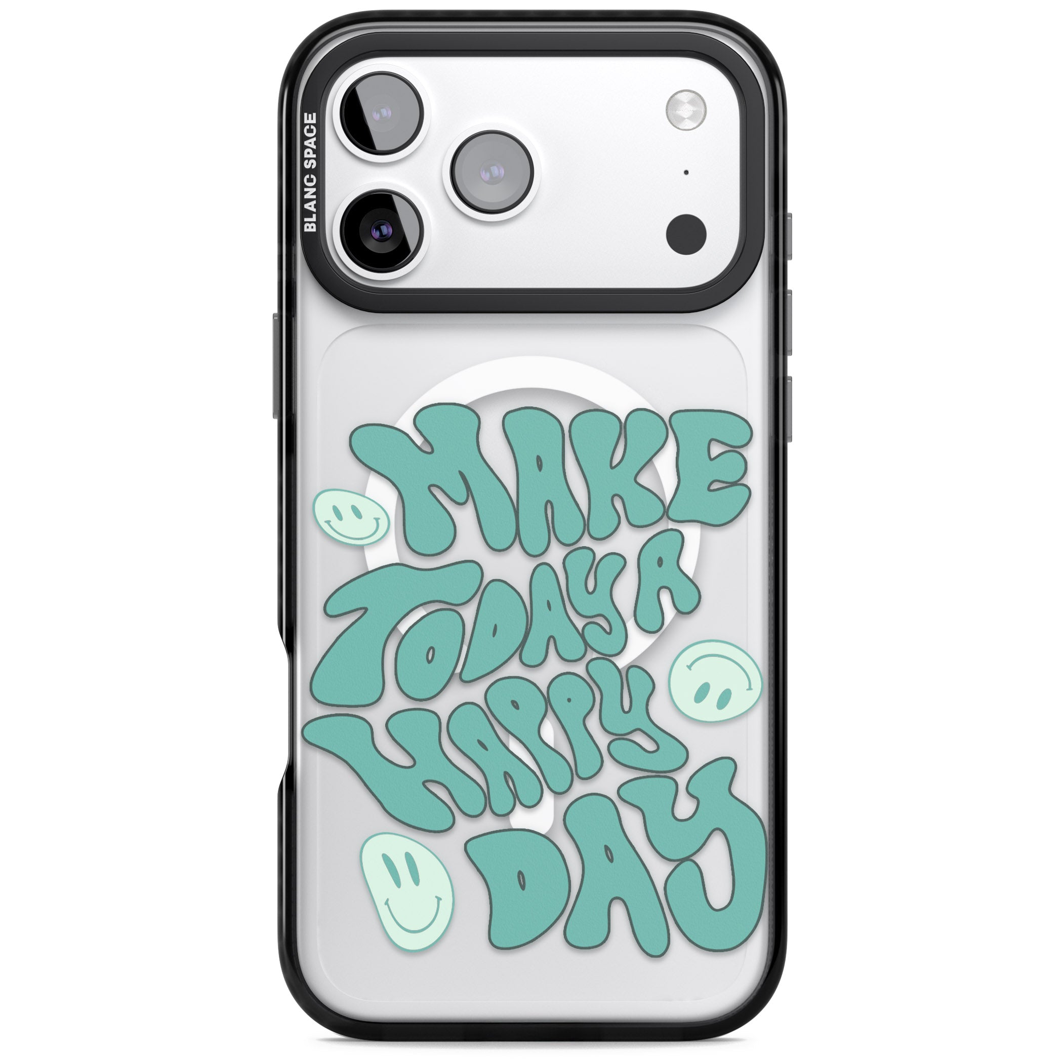 Make Today A Happy Day iPhone 17 Pro Impact Pro Black Phone Case