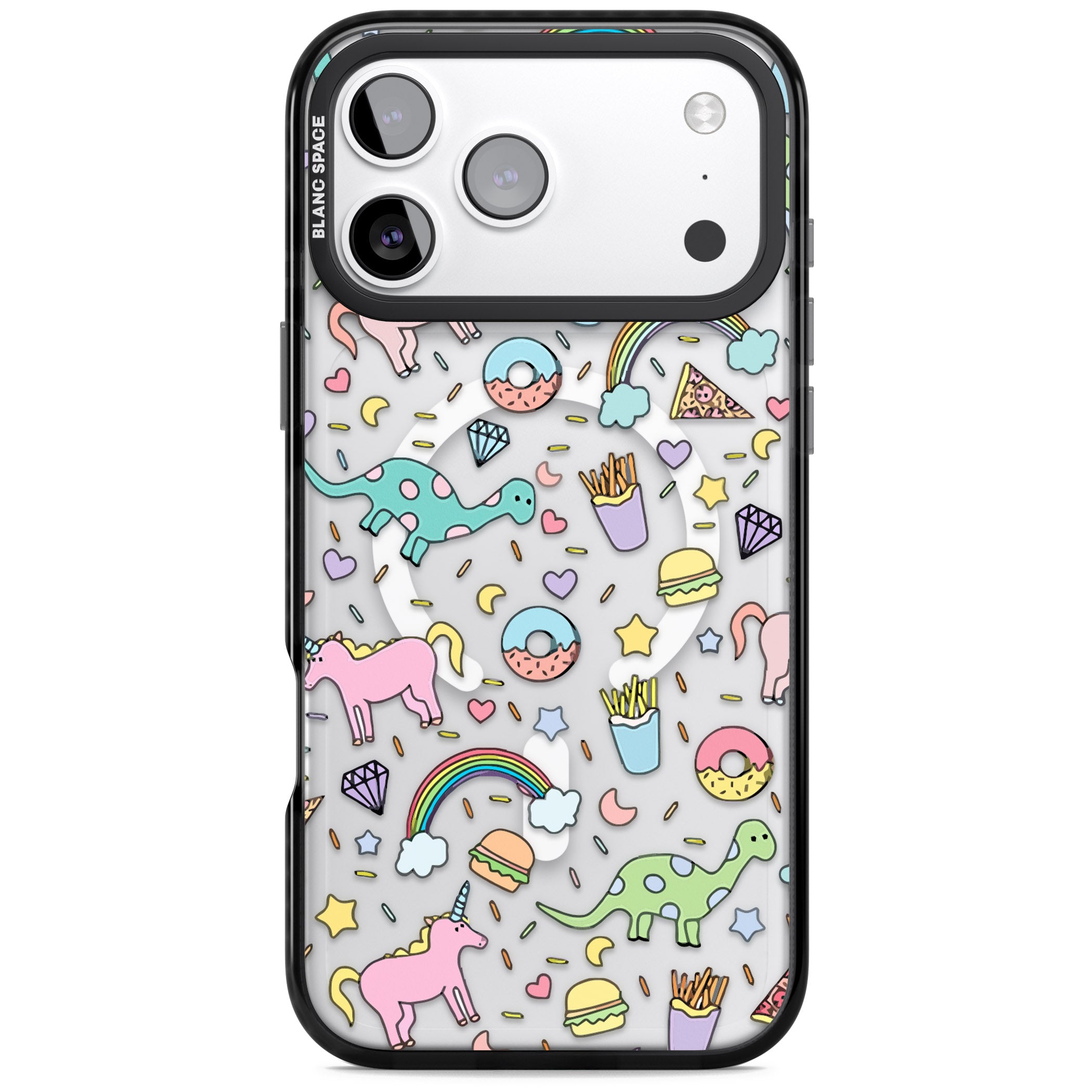 Cute Pattern iPhone 17 Pro Impact Pro Black Phone Case