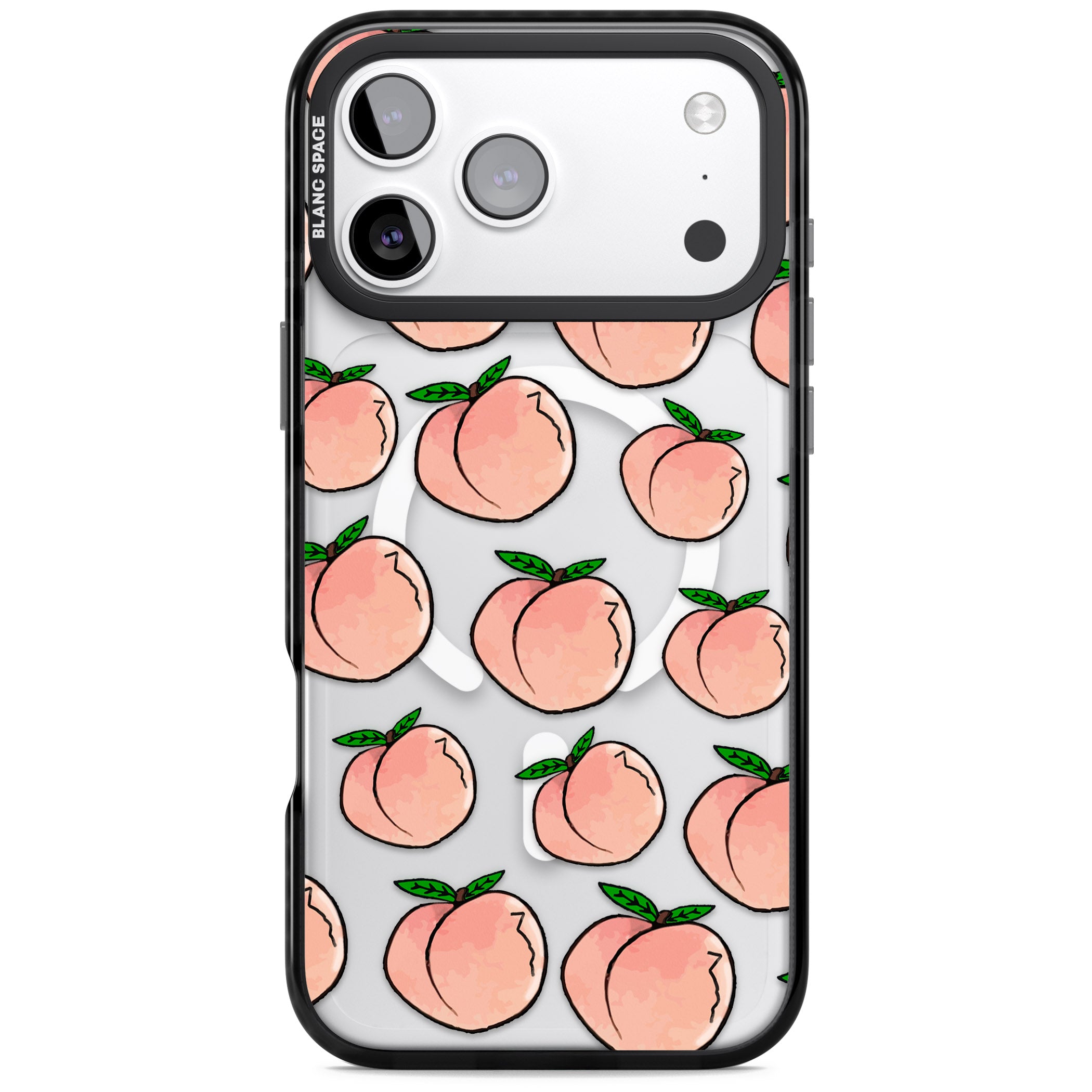 Peachy Picnic iPhone 17 Pro Impact Pro Black Phone Case