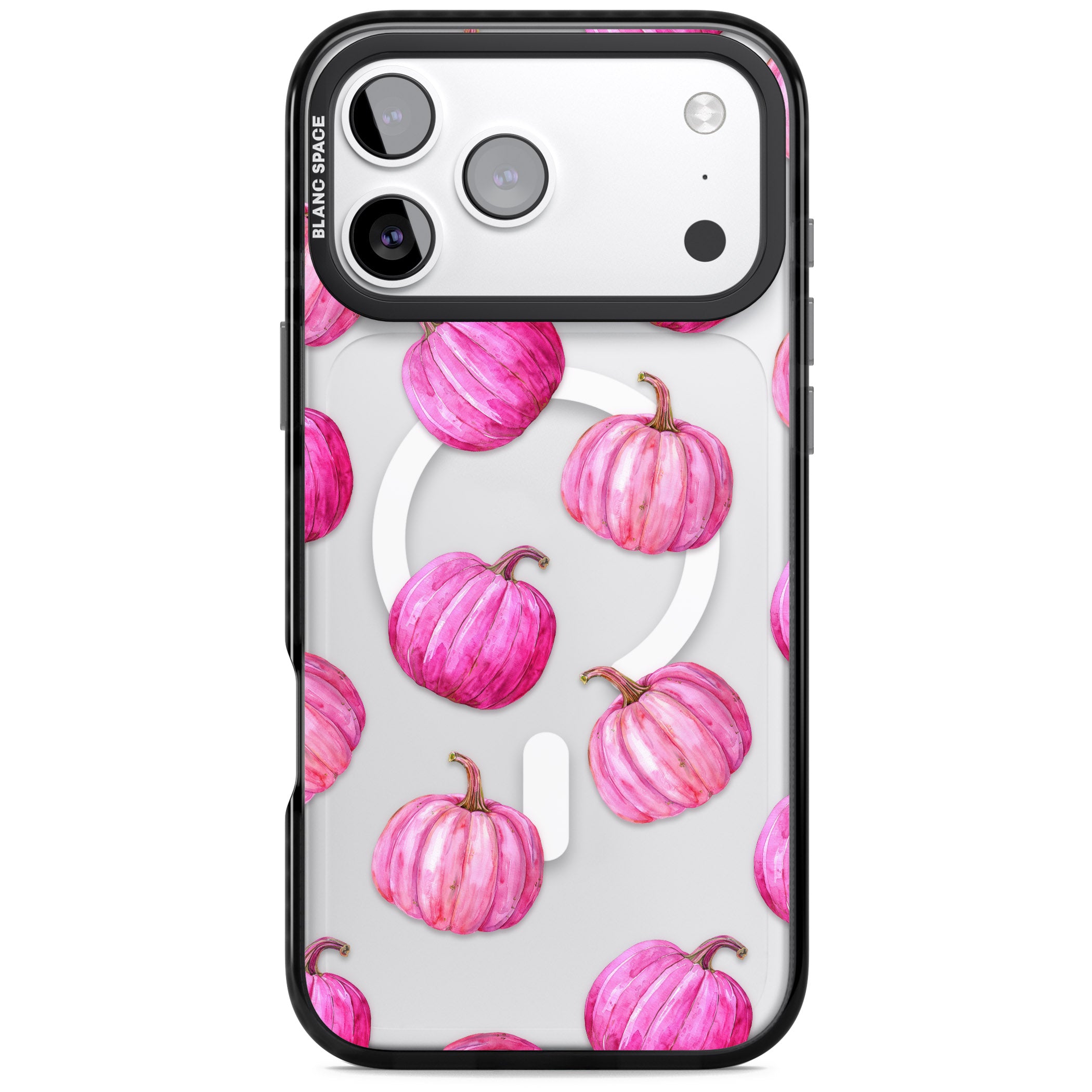 Pink Pumpkins iPhone 17 Pro Impact Pro Black Phone Case