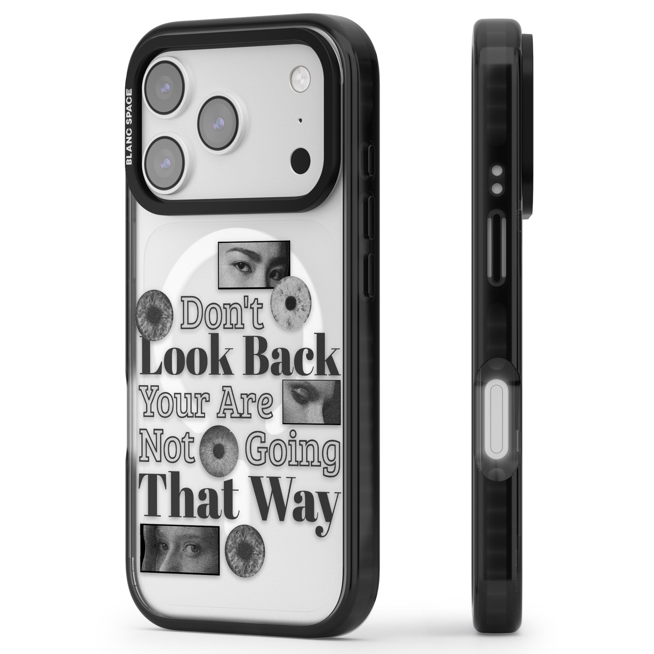 Dont Look Back iPhone 17 Pro Impact Pro Black Phone Case Side Profile