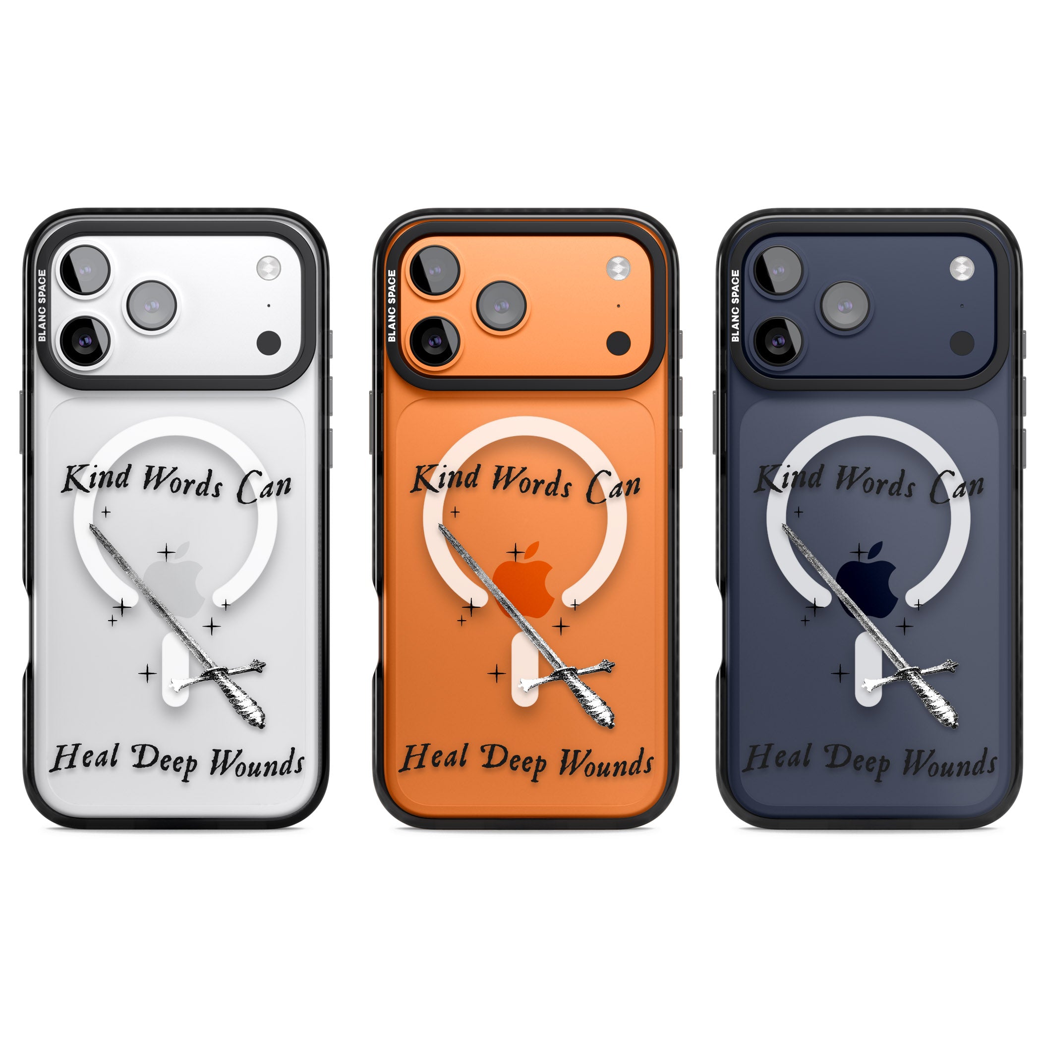 Kind Words Can Heal Deep Wounds iPhone 17 Pro Impact Pro Black Phone Case APT Impact Protection