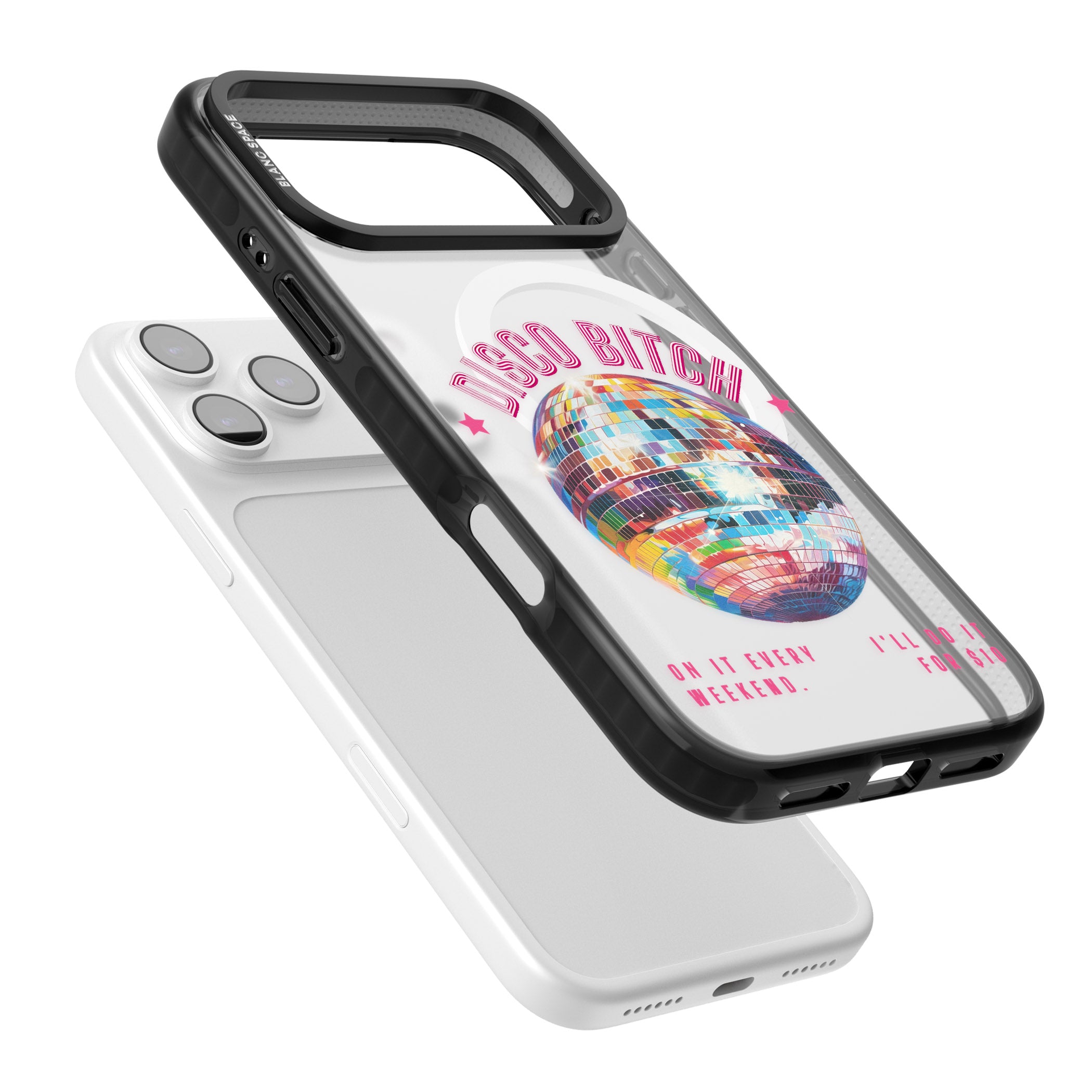 Disco B Tch iPhone 17 Pro Impact Pro Black Phone Case Colours