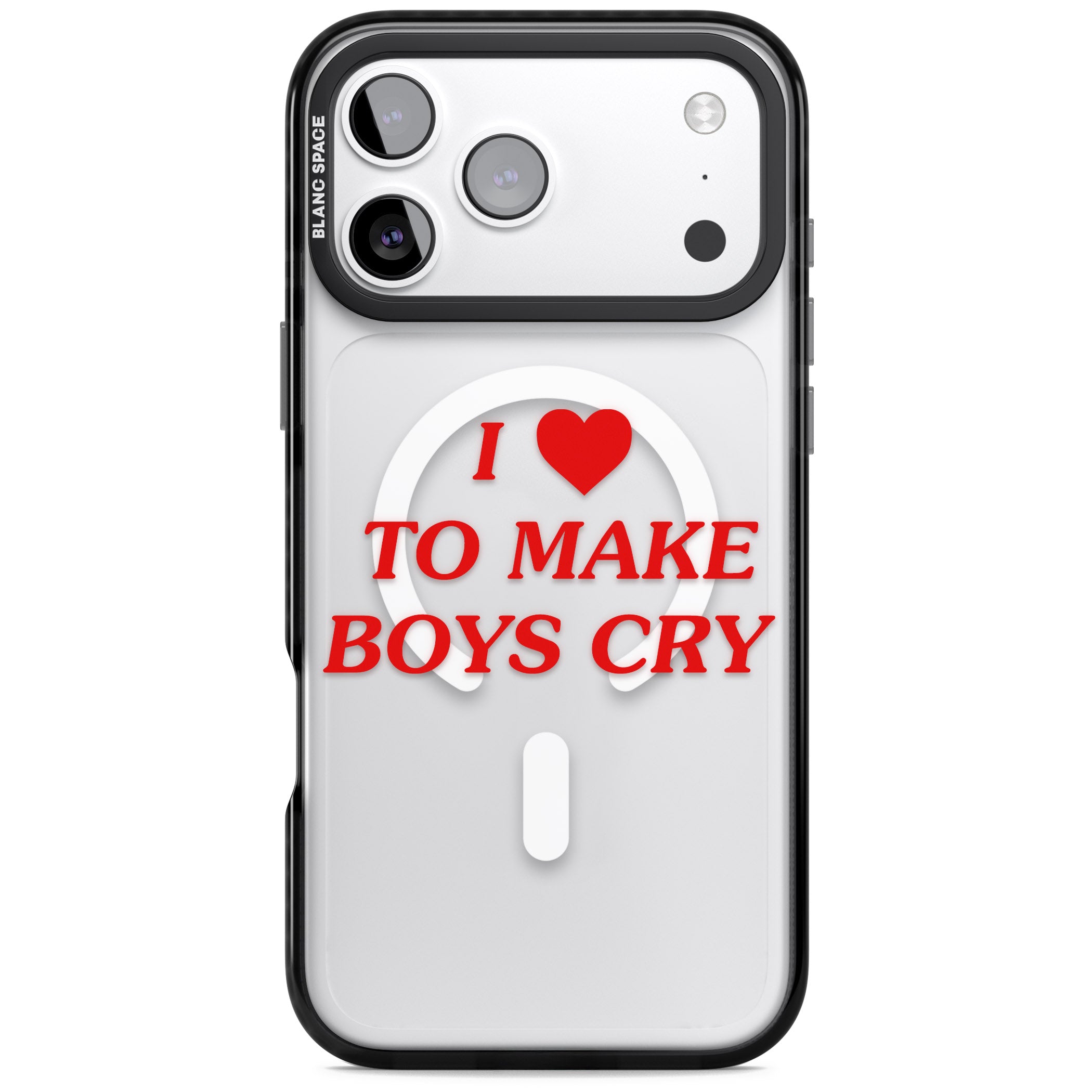 I Love To Make Boys Cry iPhone 17 Pro Impact Pro Black Phone Case