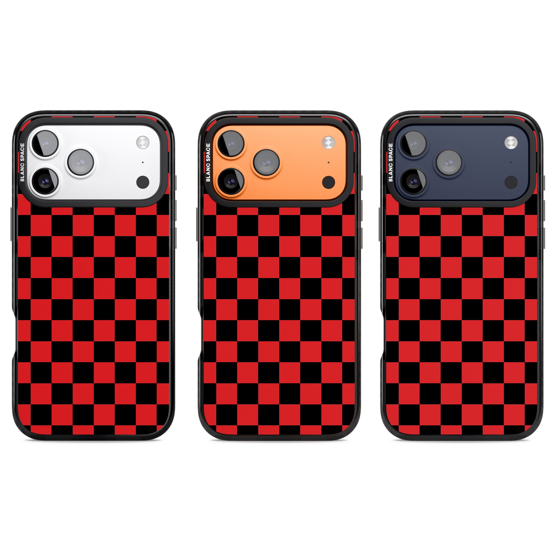 Red Black Checkered iPhone 17 Pro Impact Pro Black Phone Case APT Impact Protection