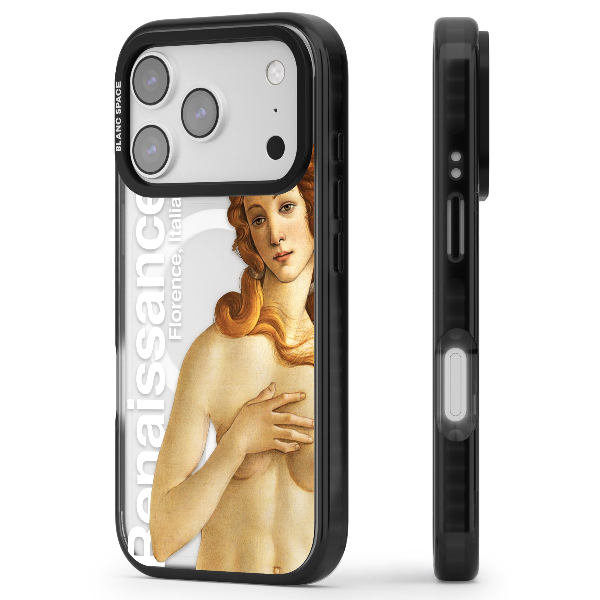 Florence Renaissance iPhone 17 Pro Impact Pro Black Phone Case Side Profile