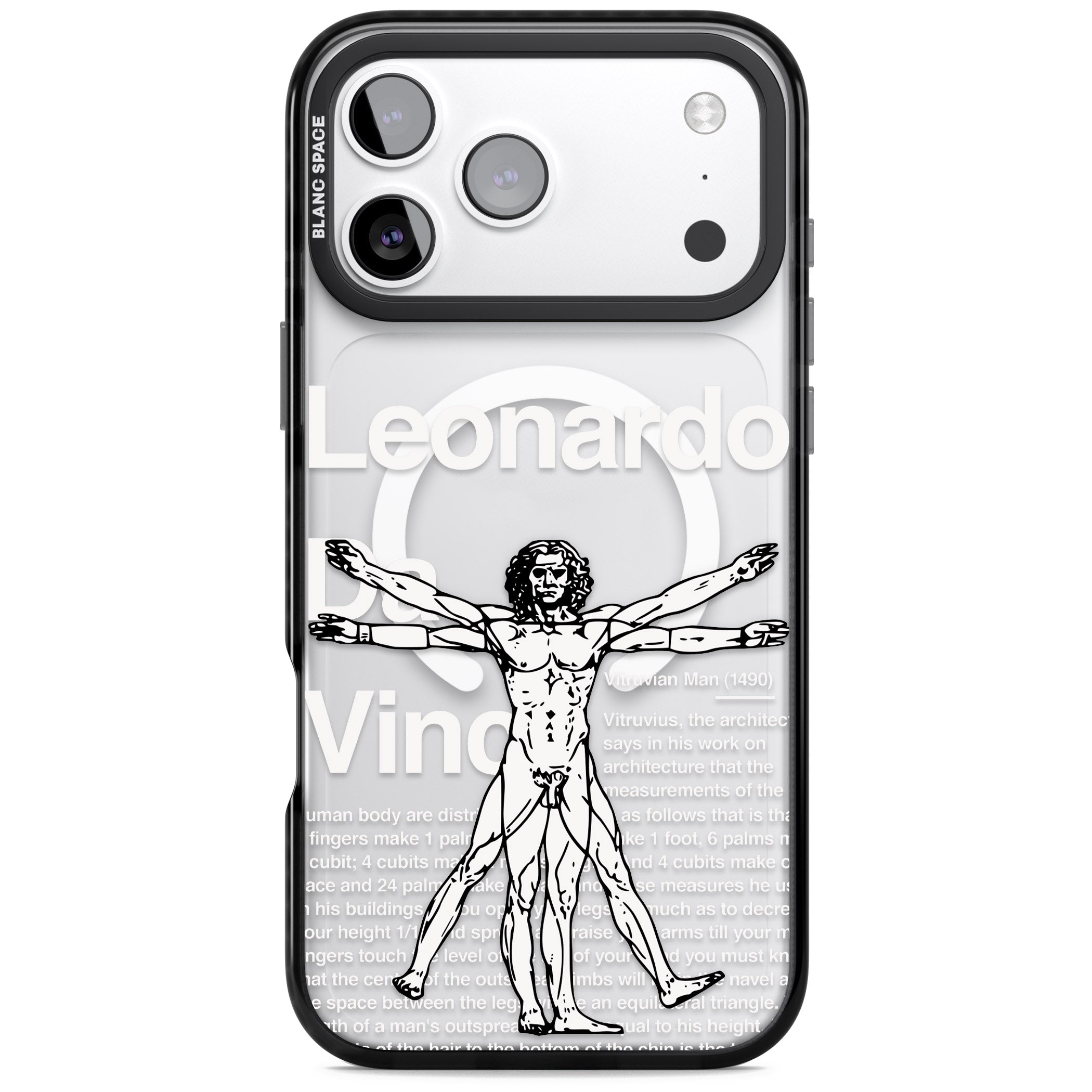Vitruvian Man iPhone 17 Pro Impact Pro Black Phone Case