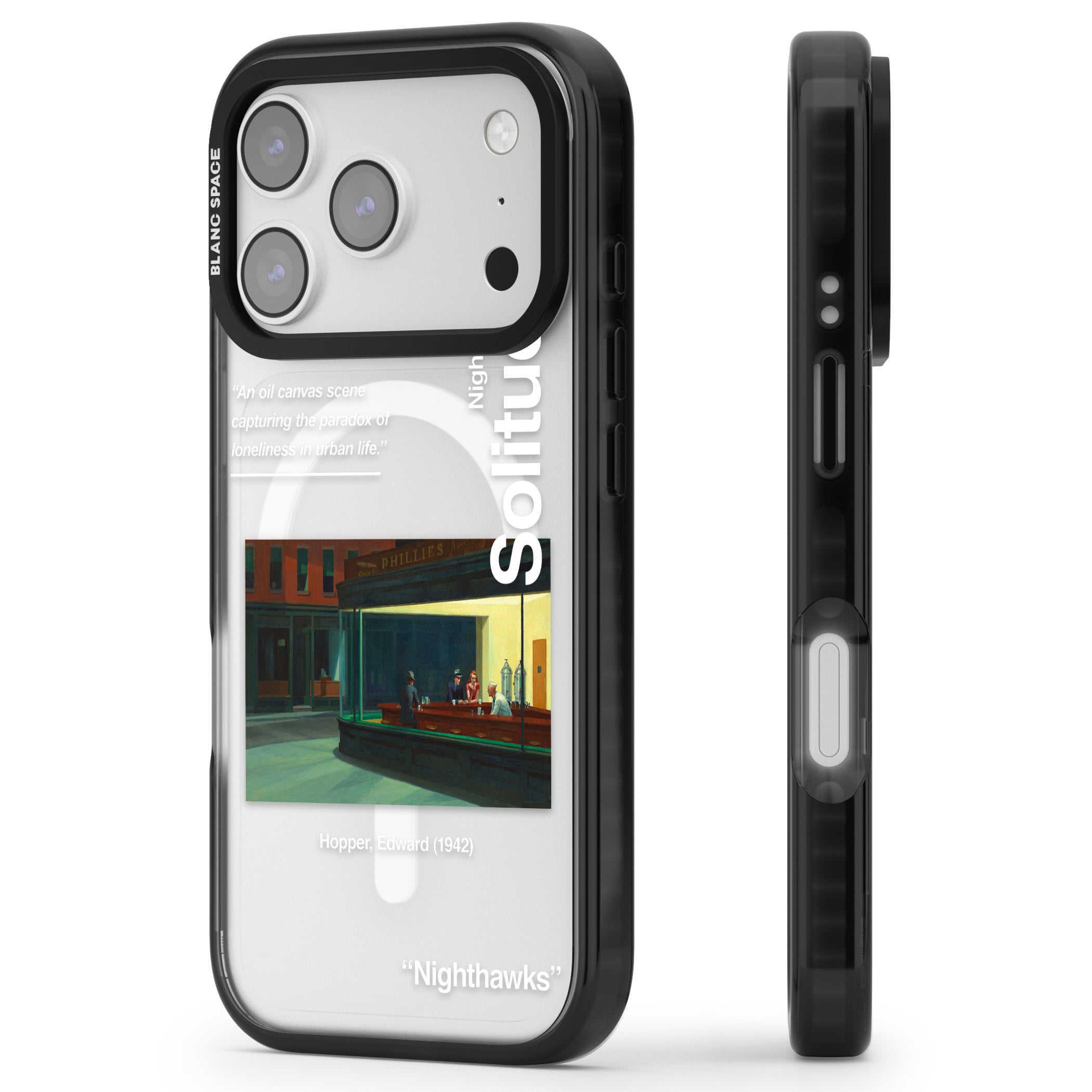 Nighthawks iPhone 17 Pro Impact Pro Black Phone Case Side Profile