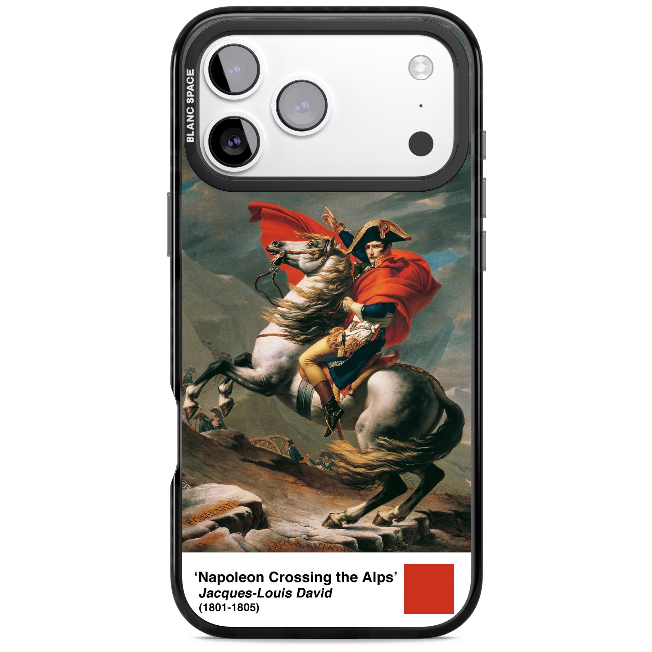 Napoleon Crossing The Alps iPhone 17 Pro Impact Pro Black Phone Case