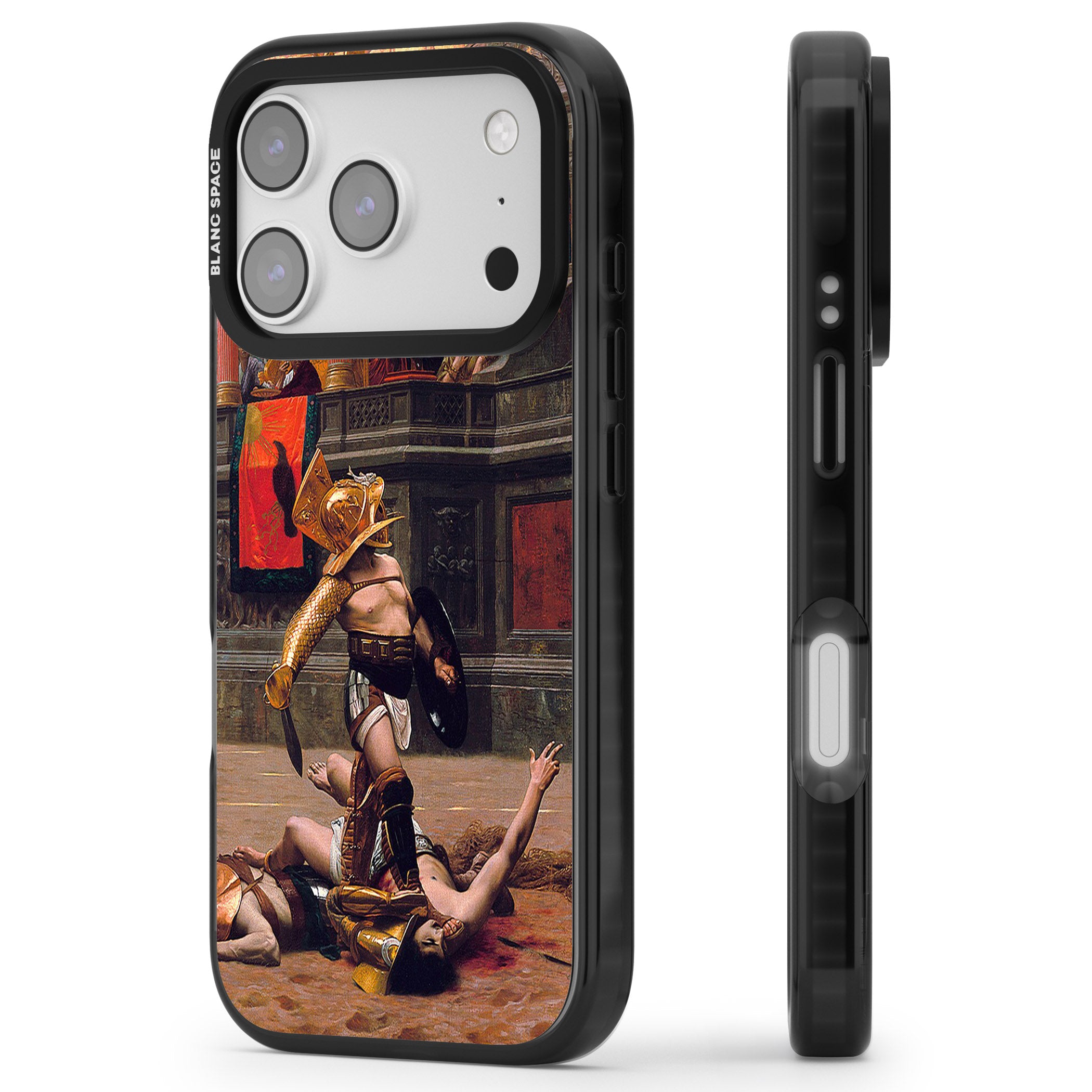 Pollice Verso iPhone 17 Pro Impact Pro Black Phone Case Side Profile