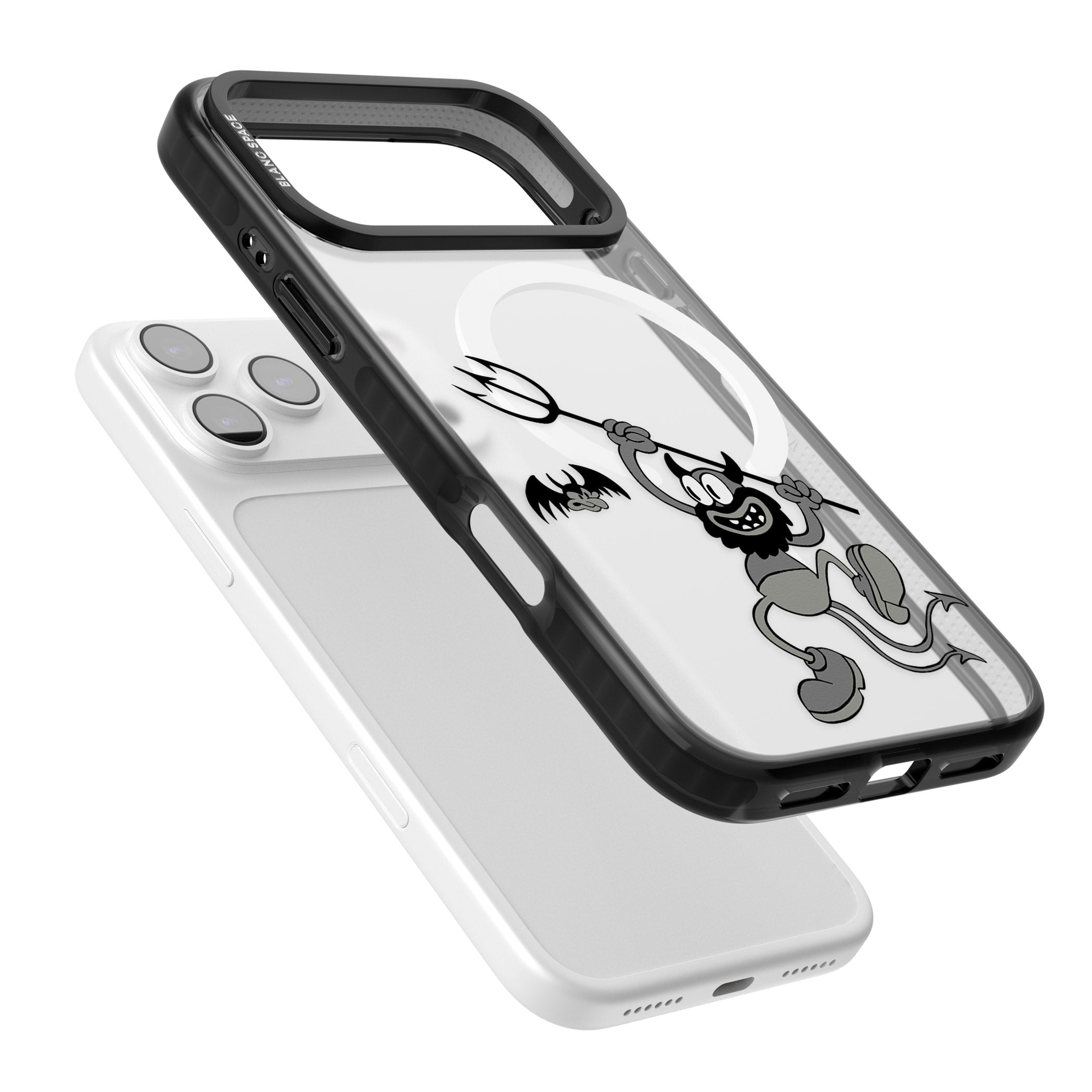 Dancing Devil iPhone 17 Pro Impact Pro Black Phone Case Colours