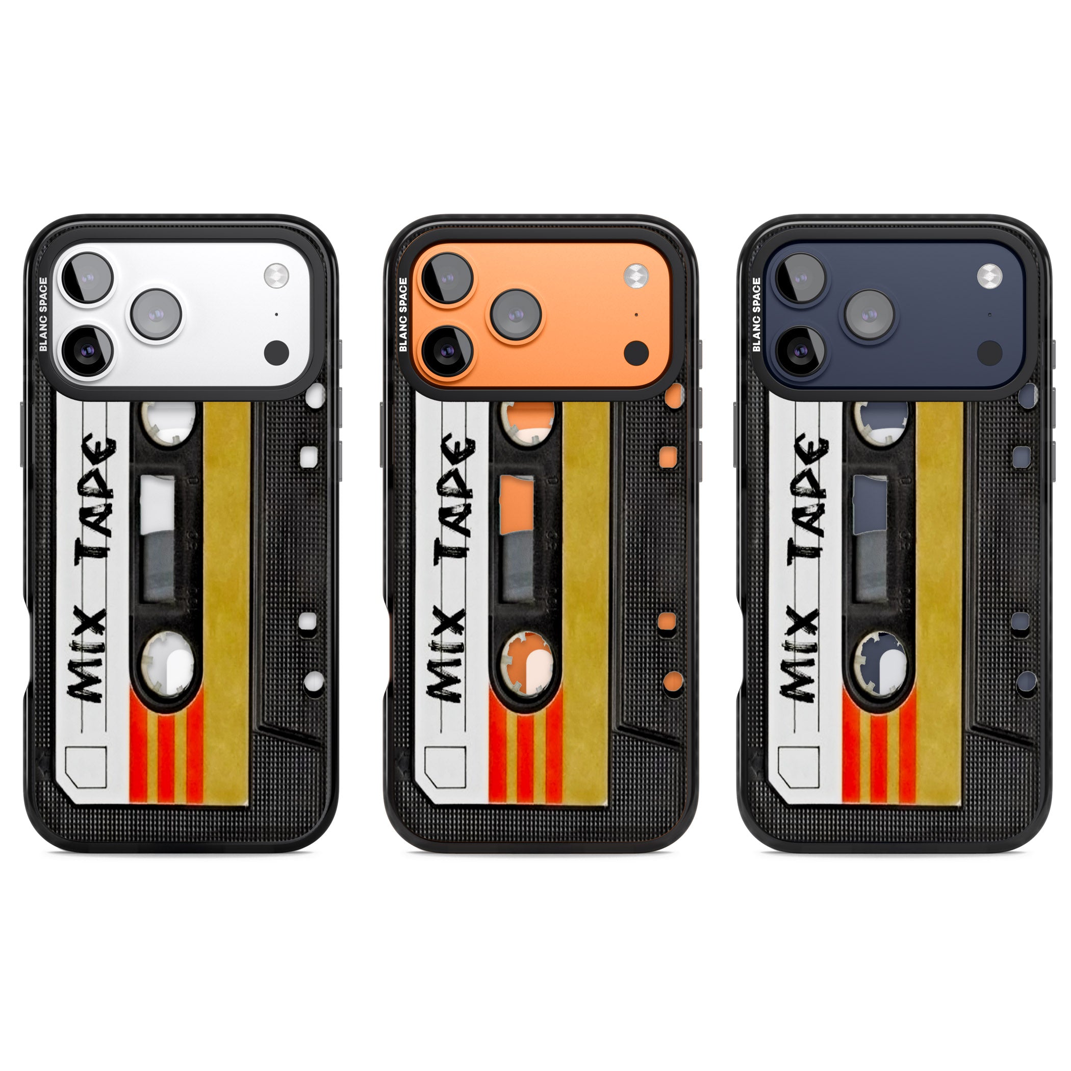 Retro Mix Tape iPhone 17 Pro Impact Pro Black Phone Case APT Impact Protection