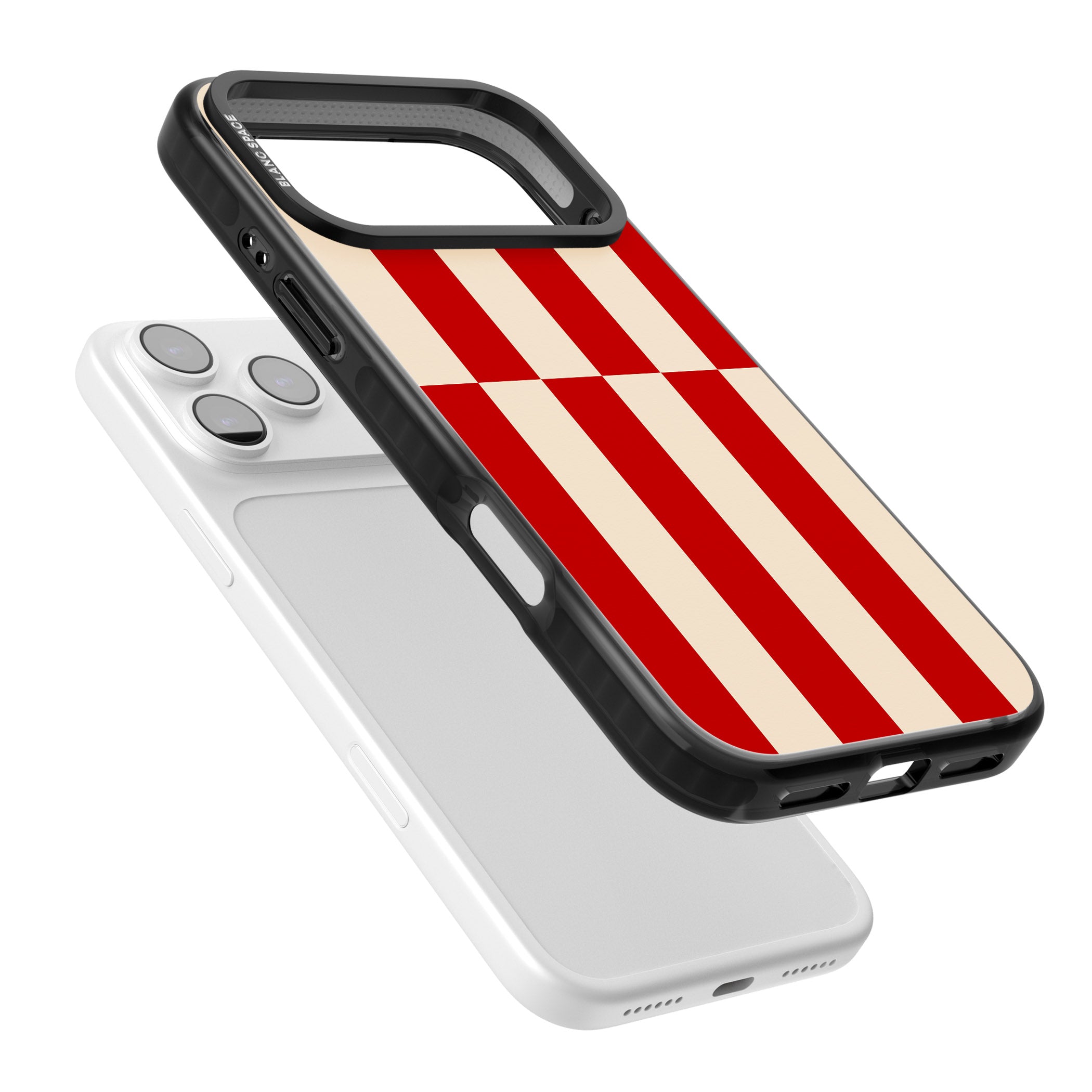 Retro Red Stripes iPhone 17 Pro Impact Pro Black Phone Case Colours