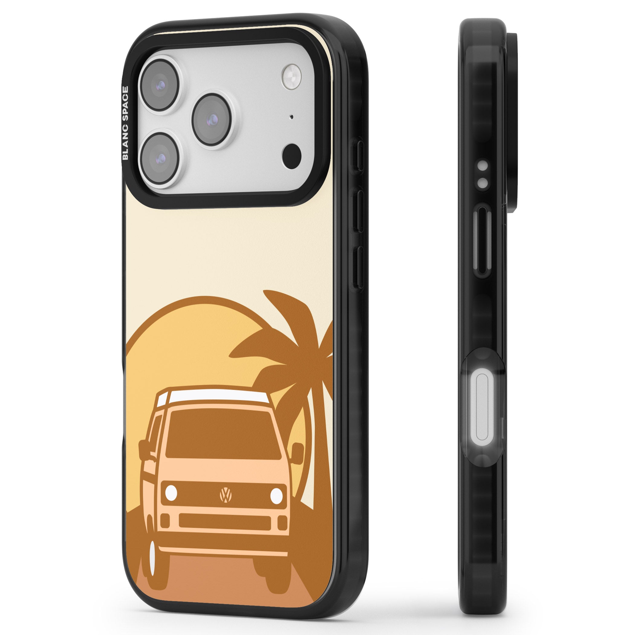 Sunset Van iPhone 17 Pro Impact Pro Black Phone Case Side Profile