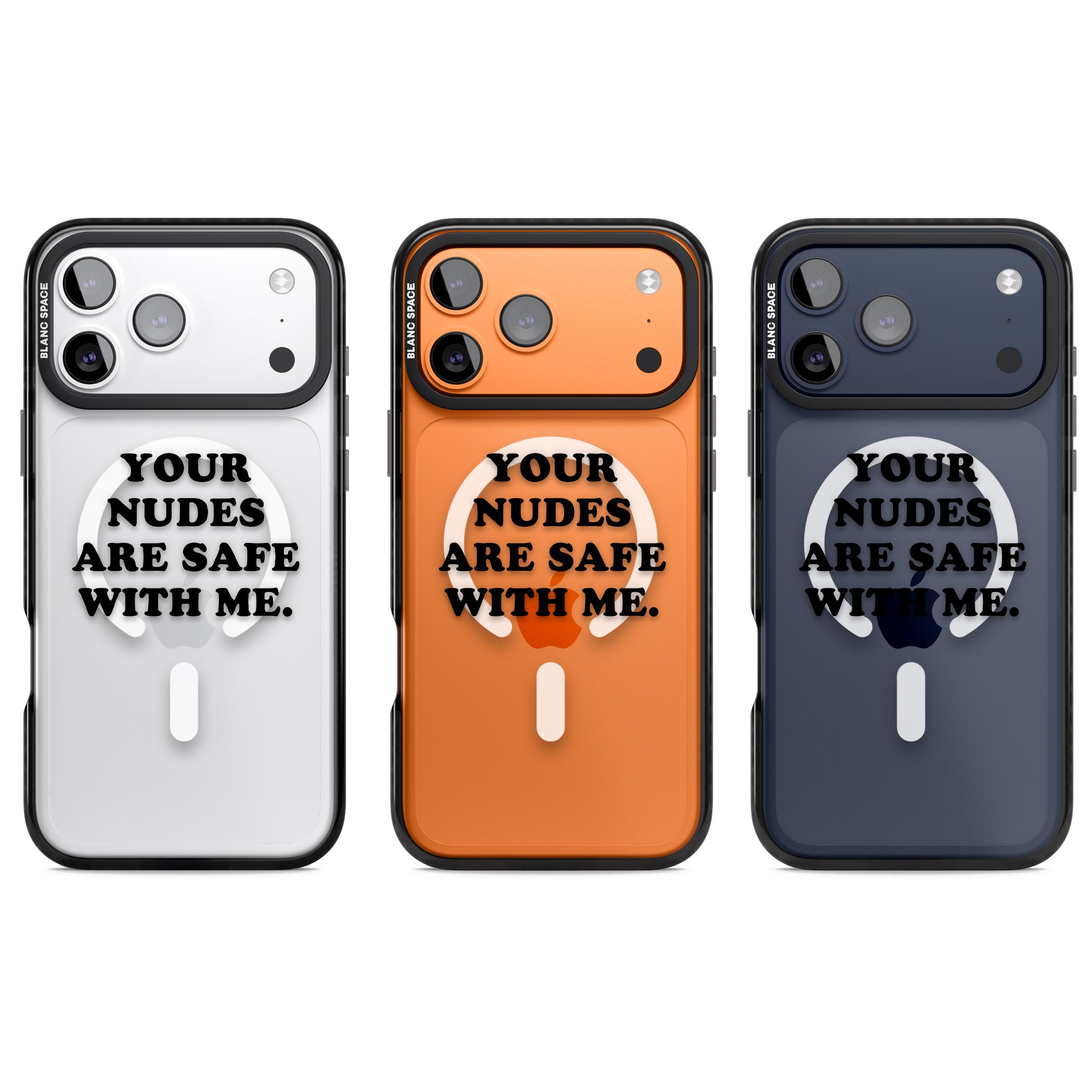 Your Nudes Are Safe Black iPhone 17 Pro Impact Pro Black Phone Case APT Impact Protection