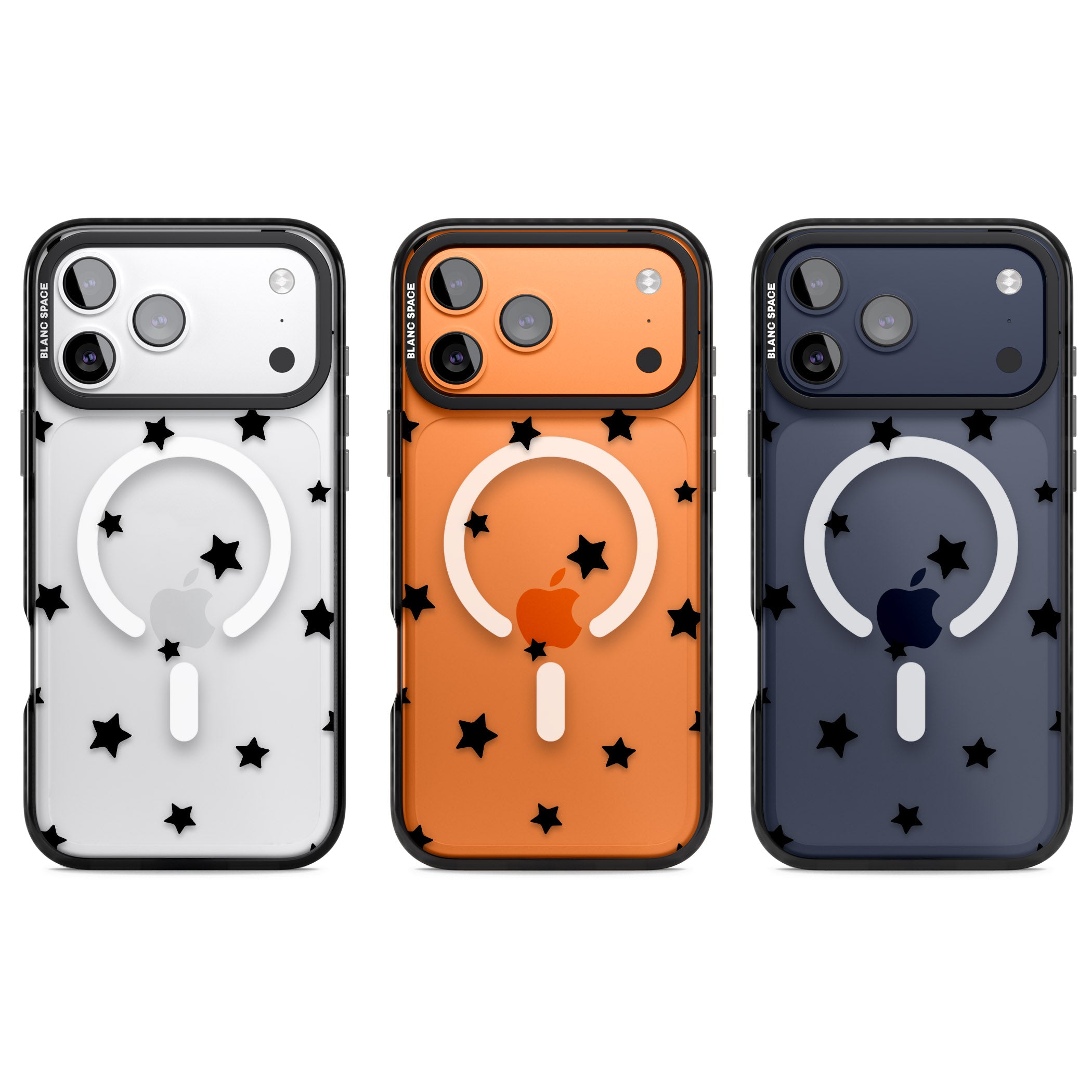 Starry Night Black Stars iPhone 17 Pro Impact Pro Black Phone Case APT Impact Protection