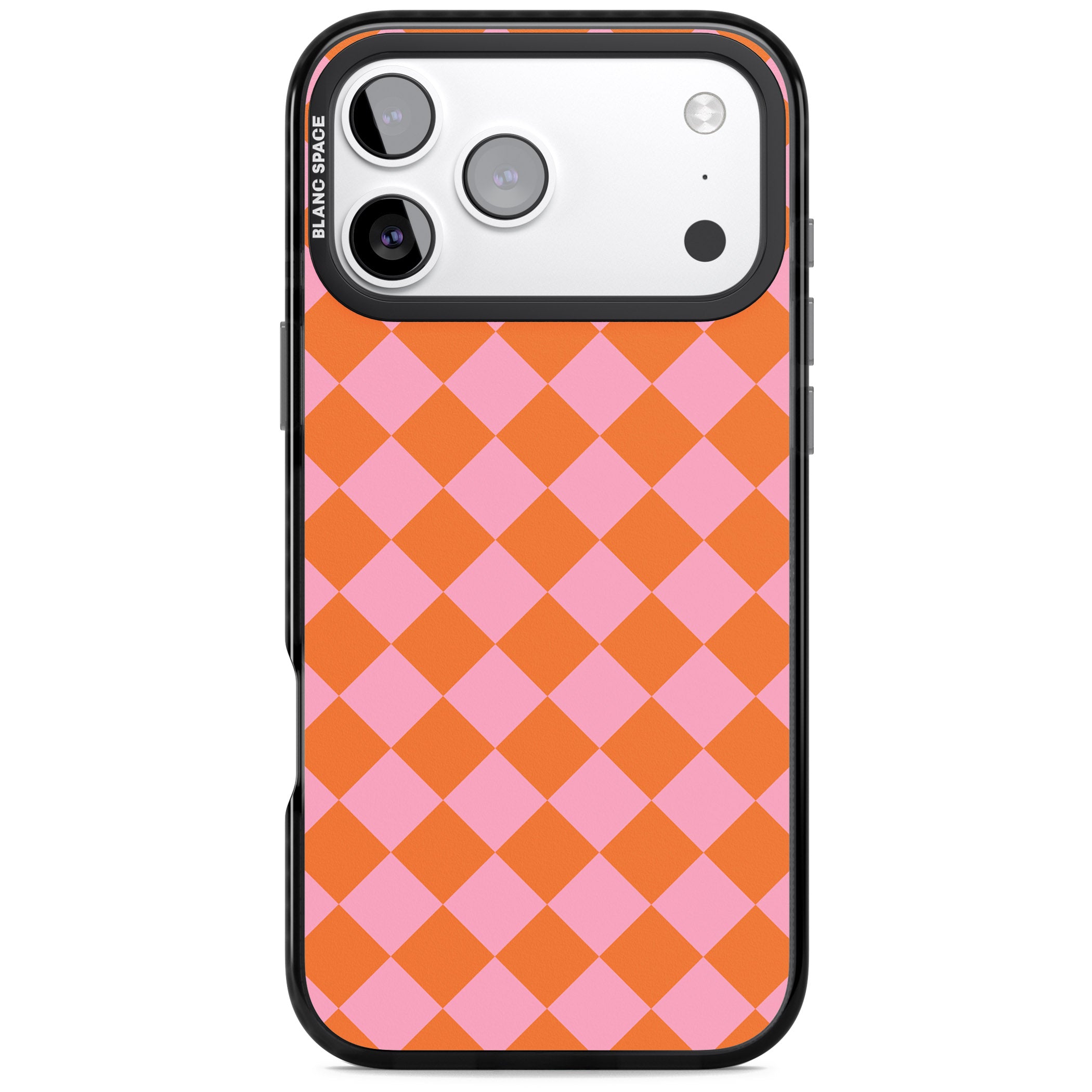 Retro Sunset Diamond Plaid iPhone 17 Pro Impact Pro Black Phone Case