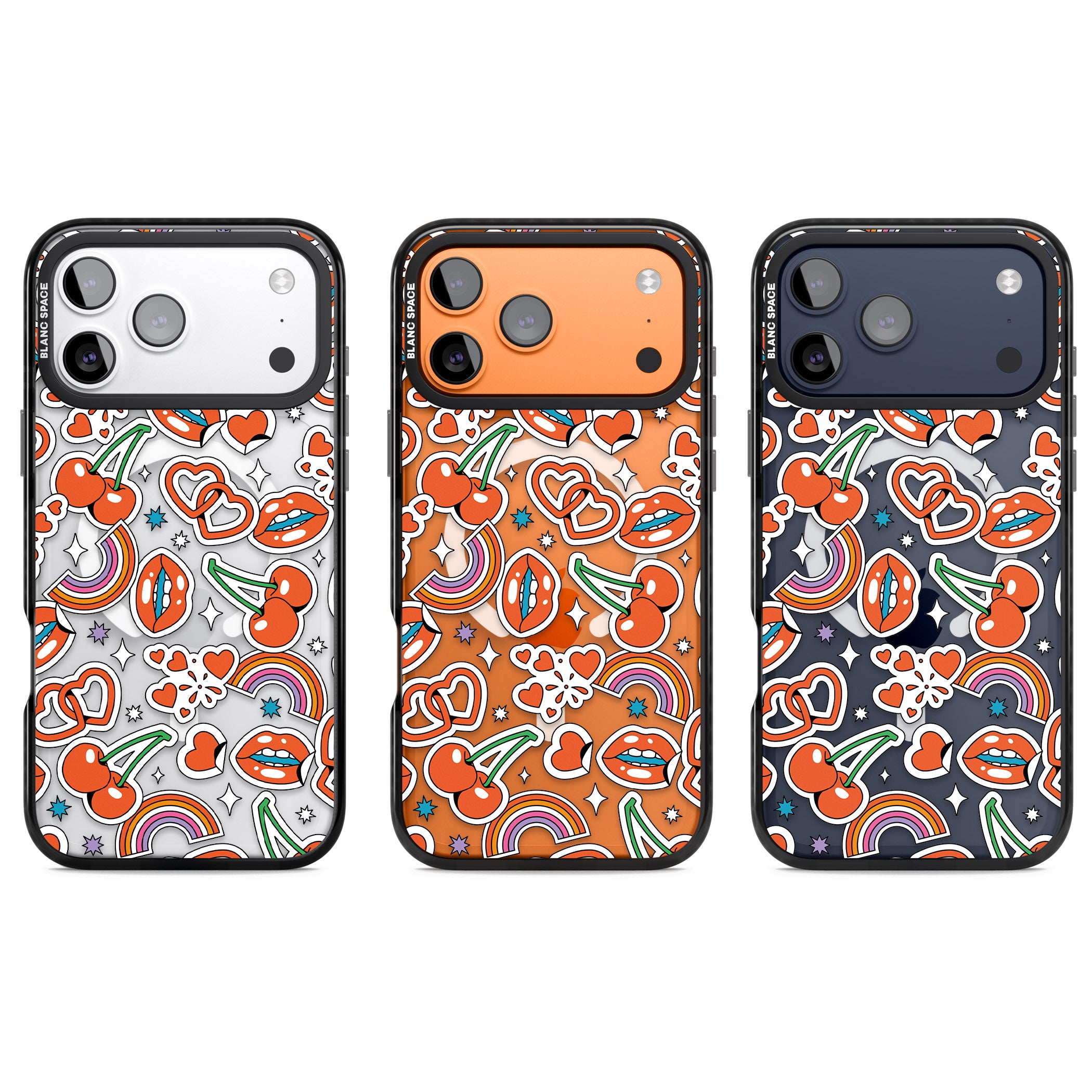 Red Sticker Pop iPhone 17 Pro Impact Pro Black Phone Case APT Impact Protection