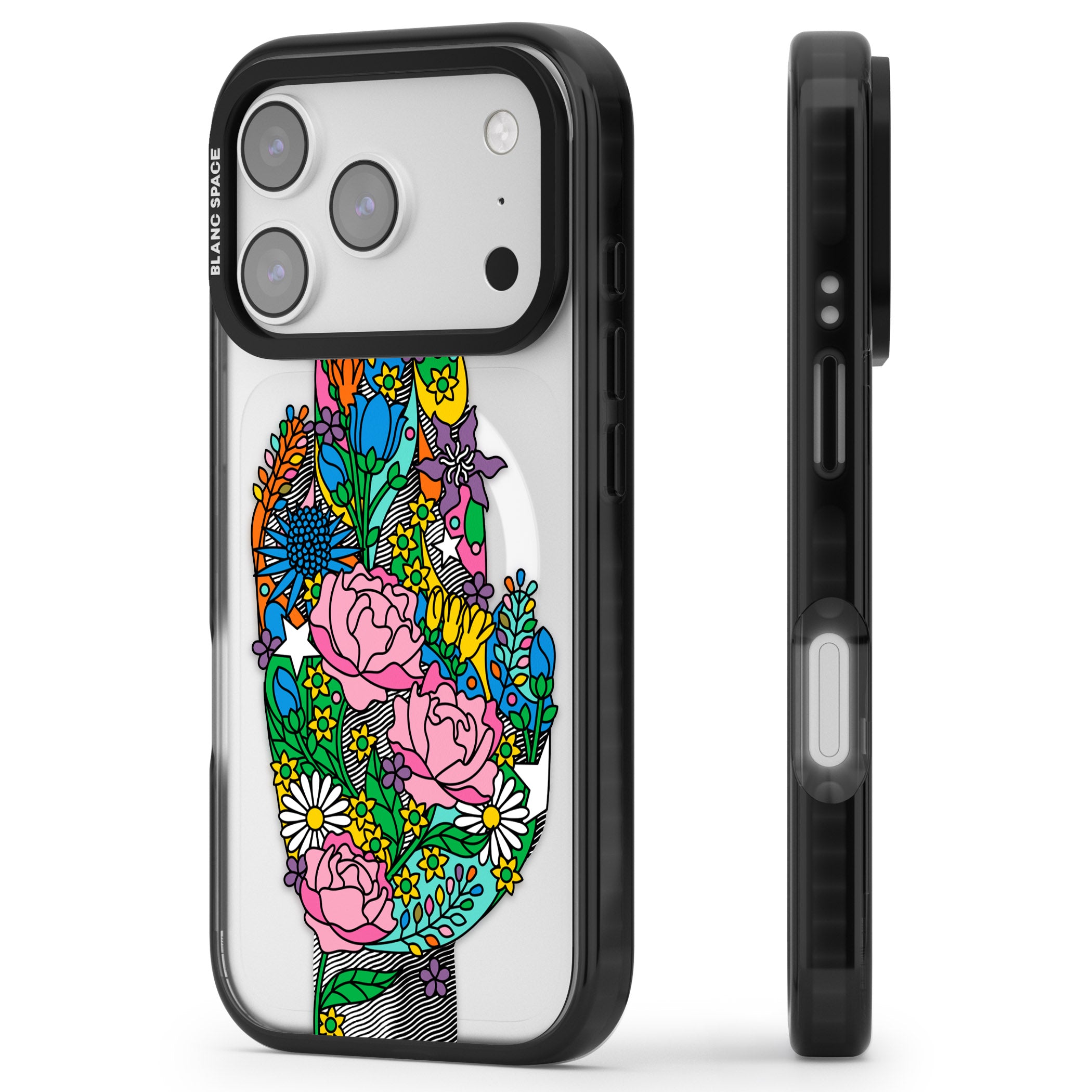 Garden Touch iPhone 17 Pro Impact Pro Black Phone Case Side Profile