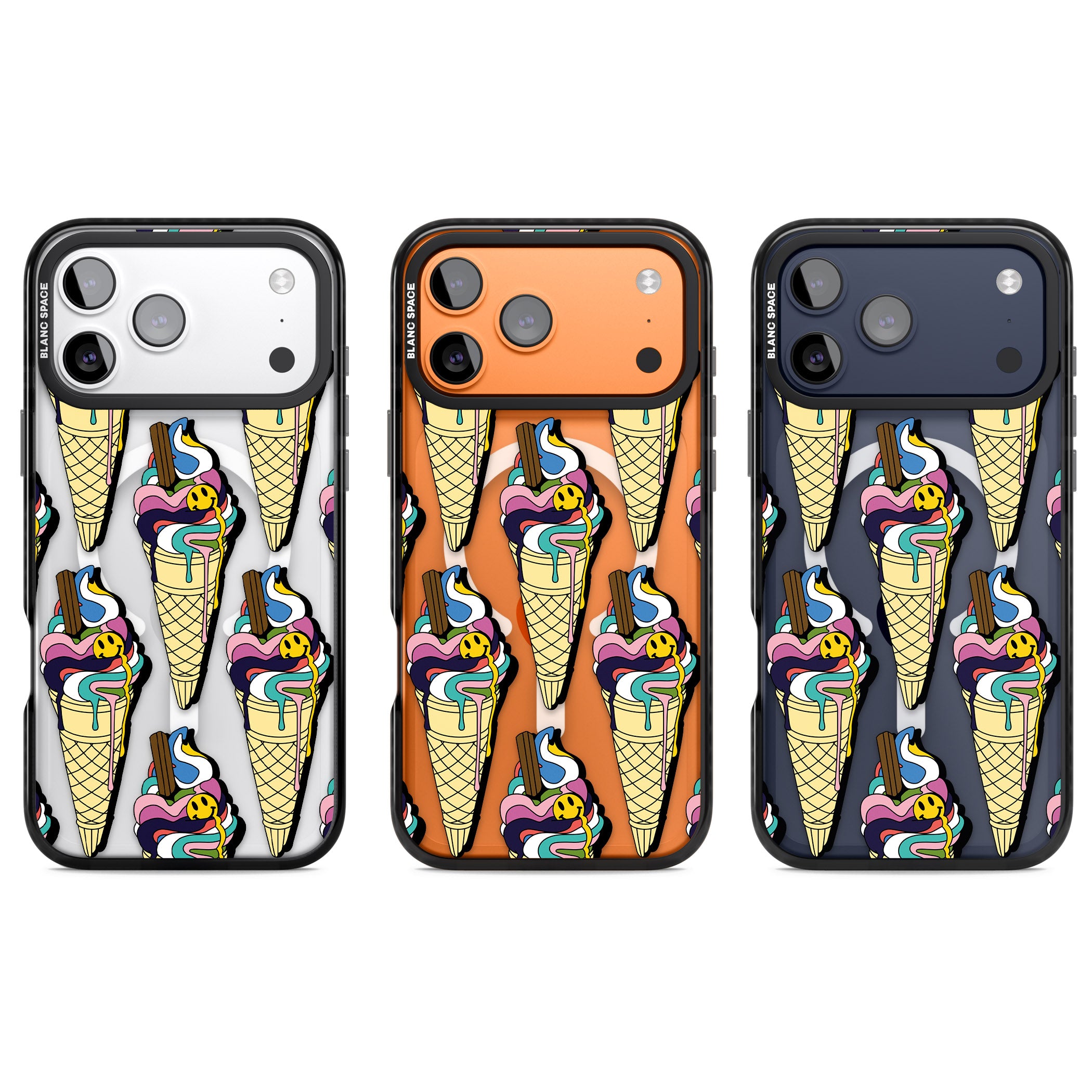 Trip & Drip Ice Cream iPhone 17 Pro Impact Pro Black Phone Case APT Impact Protection