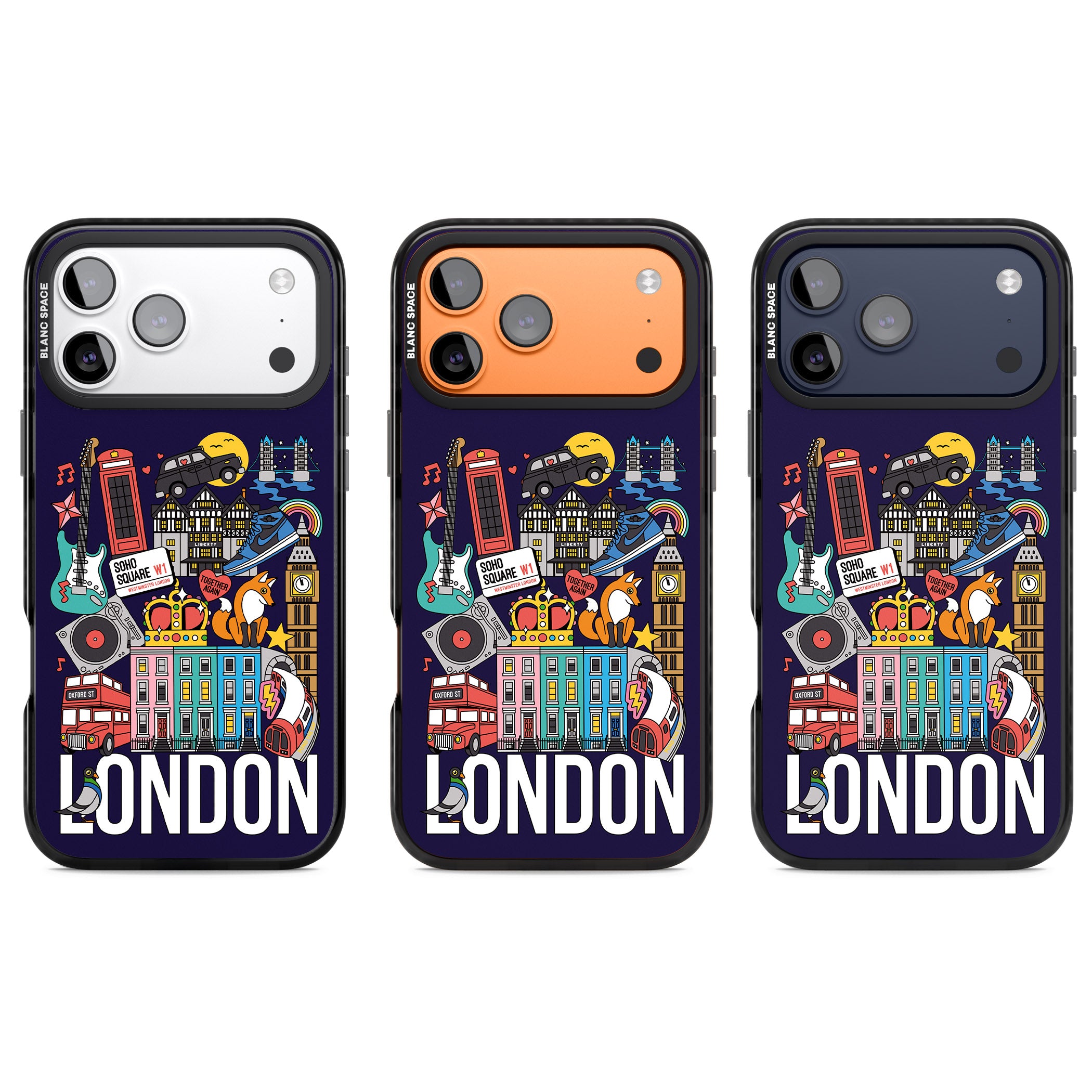London Calling iPhone 17 Pro Impact Pro Black Phone Case APT Impact Protection