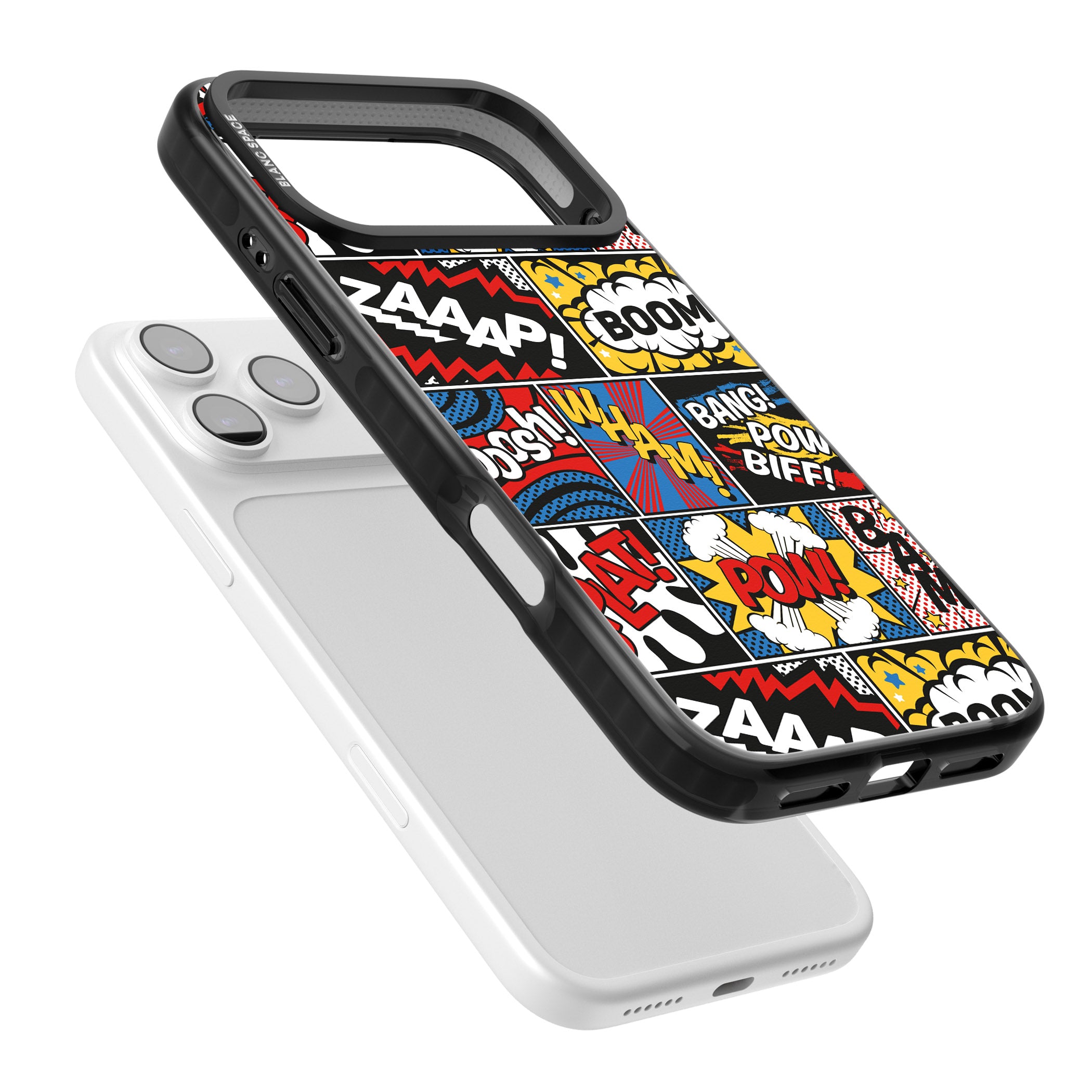 Onomatopoeia iPhone 17 Pro Impact Pro Black Phone Case Colours