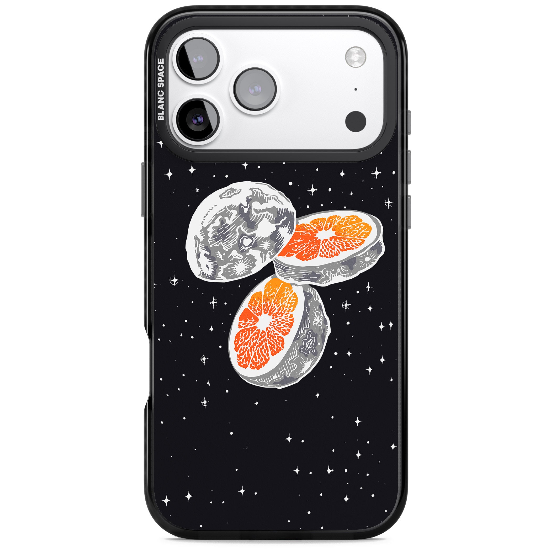 Blood Orange Moon iPhone 17 Pro Impact Pro Black Phone Case