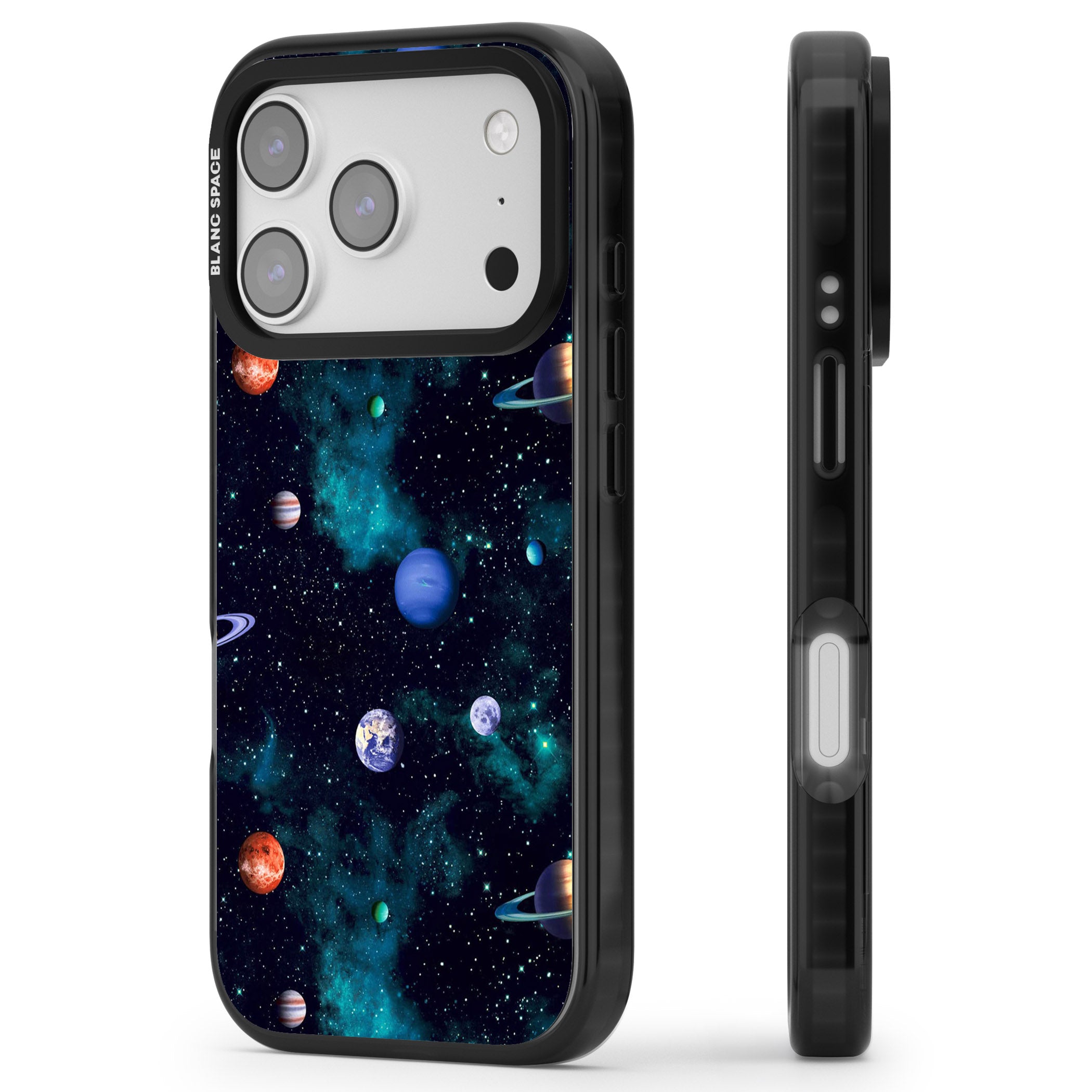 Deep Space iPhone 17 Pro Impact Pro Black Phone Case Side Profile
