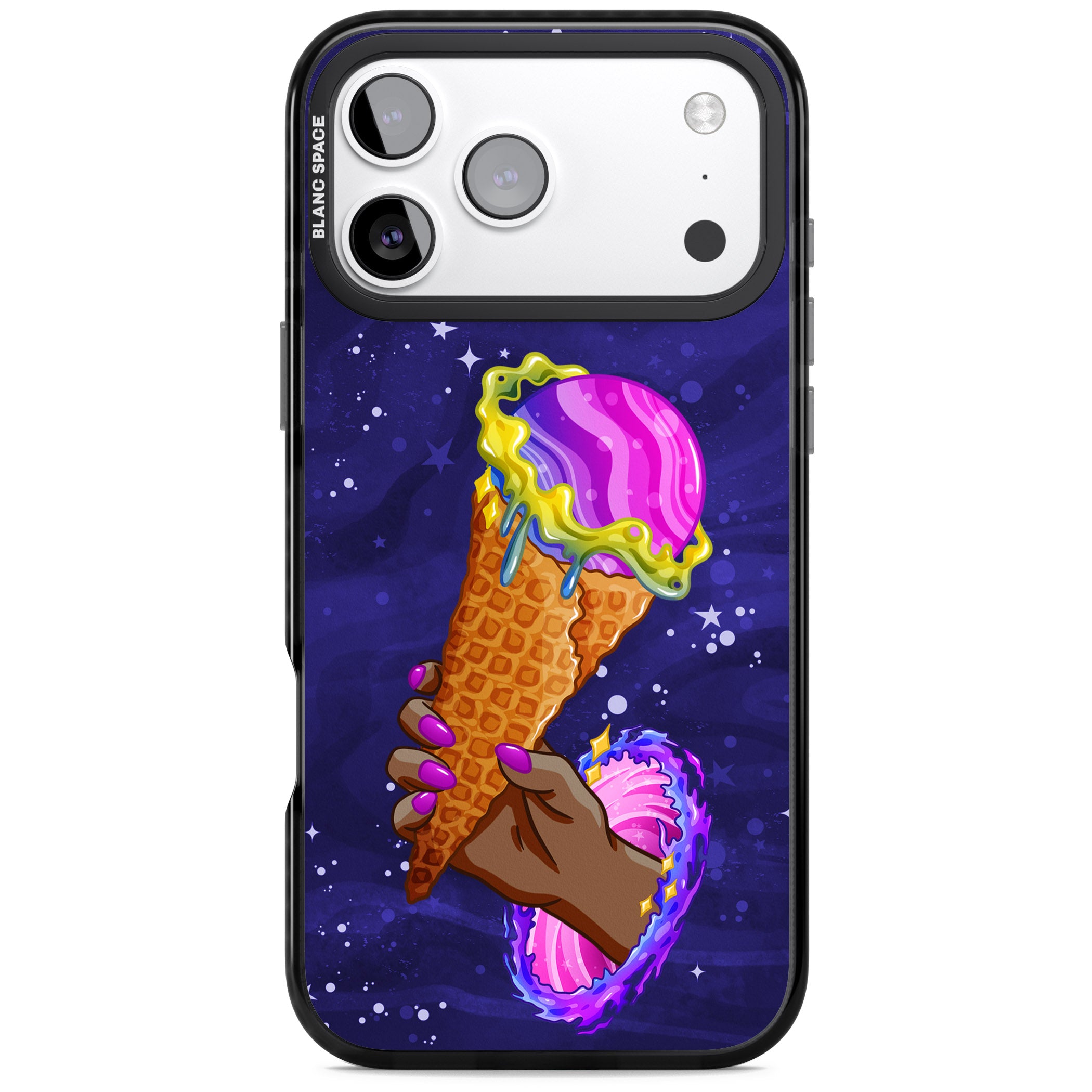 Interdimensional Ice Cream iPhone 17 Pro Impact Pro Black Phone Case
