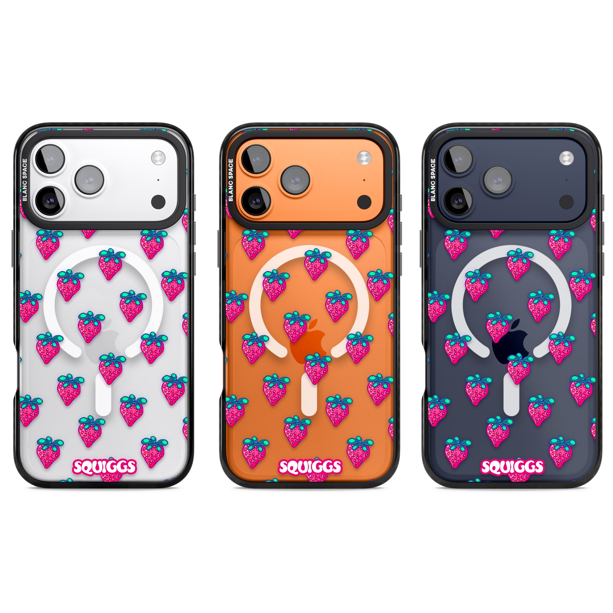 Strawberry Patch iPhone 17 Pro Impact Pro Black Phone Case APT Impact Protection