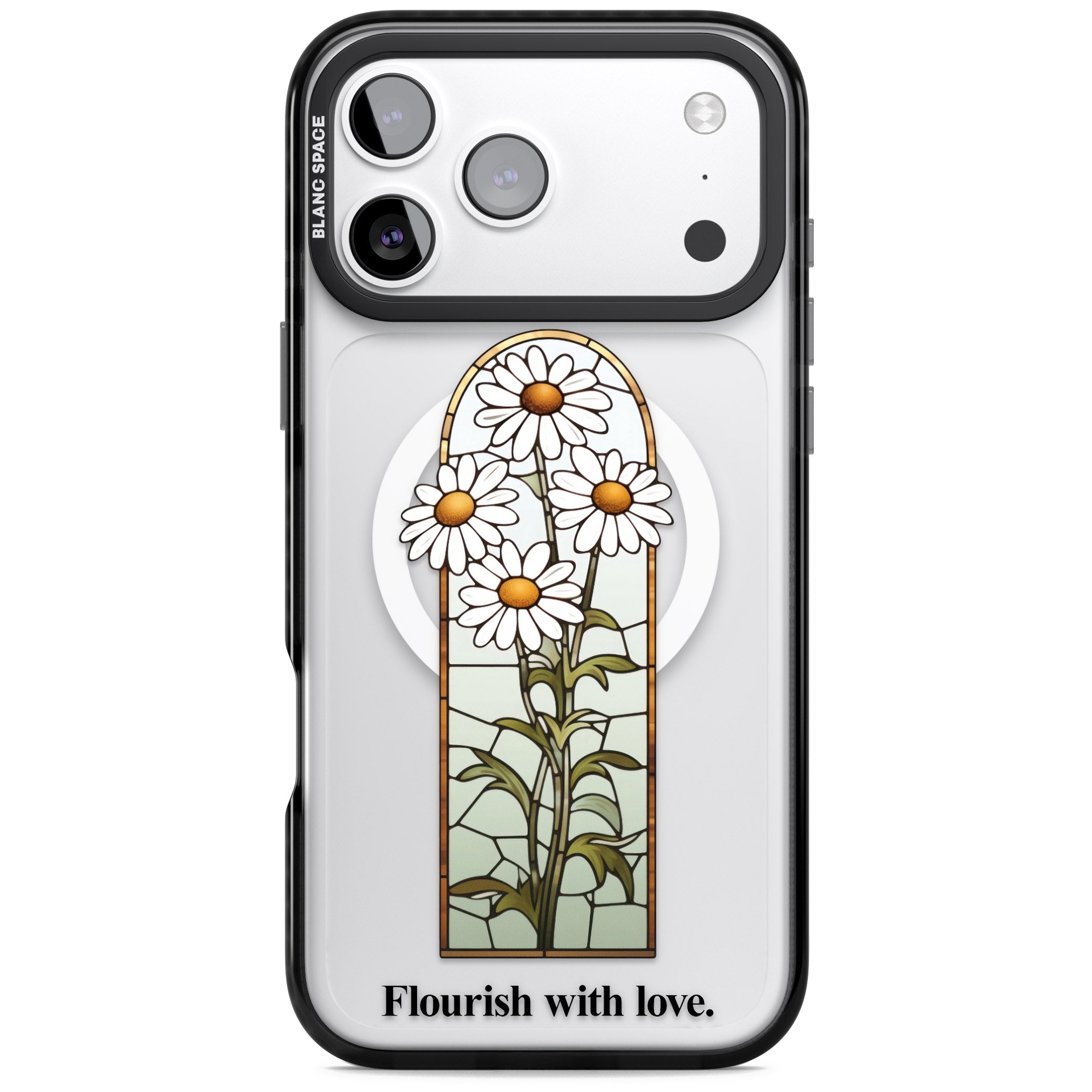 Flourish With Love iPhone 17 Pro Impact Pro Black Phone Case