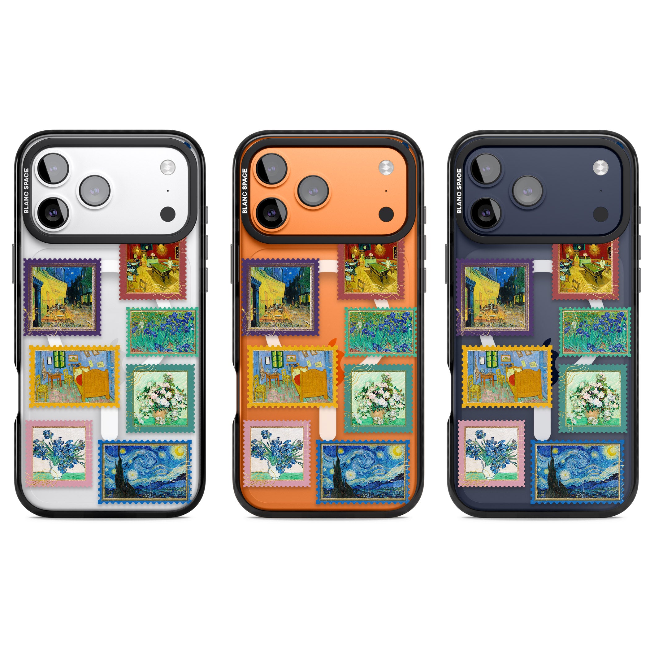 Colourful Vintage Art Stamps iPhone 17 Pro Impact Pro Black Phone Case APT Impact Protection